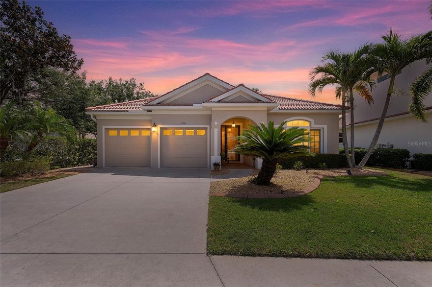 MODEL PERFECT! 3 bedroom, 2 bath, single-family home in Tara Preserve offers 1,869 square feet of air-conditioned space, open greatroom design with a 2-car garage. The property combines documented upgrades, low monthly fees, and expansive lake, golf course and preserve views, creating a move-in ready option with both value and long-term usability. Interior updates  include a full KITCHEN REMODEL with  NEW real wood soft-close cabinetry, quartz countertops, redesigned breakfast counter, and "gun metal" stainless appliances. Bathrooms were updated with NEW soft close  cabinetry, quartz surfaces and hardware, along with  a NEW "gun metal "stainless washer and dryer. Flooring has been replaced with PORCELAIN PLANK TILE throughout all the main living areas, bathrooms and bedroom 3 along with upgraded baseboards and sealed grout, while other 2 bedrooms feature designer carpet with upgraded padding.  Major systems and durability improvements include IMPACT WINDOWS AND DOORS and a tile roof that has been professionally cleaned and sealed with a transferable warranty. These features, combined with the flood zone X designation, help reduce ongoing maintenance and insurance considerations for the new owner. Outdoor living has been EXTENSIVELY upgraded . The SALTWATER pool and spa have been resurfaced with a quartz finish and updated with new tile, heater, filter, salt cell, lighting, and railing. The screened enclosure has been  painted and refreshed with new screening and hardware, and the pool deck upgraded with pebble stone. Additional landscaping, exterior lighting, and a paver patio enhance privacy and maximize the wide water and golf course views.  Tara Preserve offers a golf-course setting with pay-as-you-play access and no mandatory membership requirements. Community amenities include tennis, pickleball, clubhouse, and heated pool. The low HOA fee of INCLUDES CABLE & INTERNET service, contributing to overall affordability of this neighborhood. CDD fees of $1516 is INCLUDED in the yearly taxes. Convenient access to shopping, I-75, Sarasota, and Gulf Coast beaches, making it a practical option for both full-time and seasonal use. Bring your most discerning buyer to this beautiful "Slice of Paradise" the home is "dressed to impress" for sure!