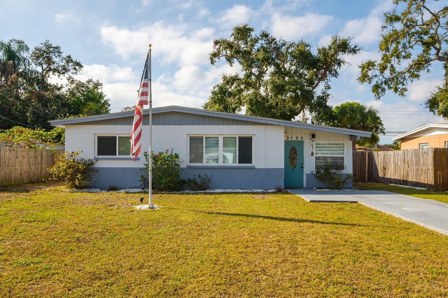 Come live the true Florida lifestyle in this charming 2-bedroom, 1-bath bungalow pool home located in the heart of Seminole! Offering 910 sq. ft. of living space, this well-maintained single-family residence blends classic Florida charm with valuable modern upgrades.

The home features an updated kitchen and bathroom, laminate flooring throughout, and tile in the kitchen and bath. Major improvements include a new roof (2024), newer AC system, updated hurricane-rated windows, and paid-off solar panels, providing energy efficiency and peace of mind.

Step outside to a fully fenced backyard tropical paradise, complete with low-maintenance turf, a large chlorine pool, and a new Tuff Shed for additional storage. An outdoor laundry room adds convenience and functionality to the space—perfect for true Florida living.

Ideally located just minutes from Seminole City Center and Lake Seminole Park, with easy access to shopping, dining, and entertainment. Enjoy a short drive to the beautiful Gulf beaches, a convenient commute to Tampa and St. Petersburg, and approximately 30 minutes to Tampa International Airport. The home is zoned for an A-rated elementary school and has no HOA, offering flexibility and freedom.

This is a rare opportunity to own a move-in-ready pool home in a prime Seminole location—schedule your private tour today.