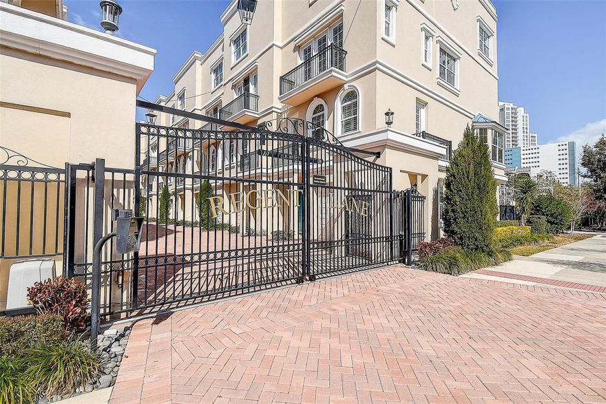 The Ultimate Urban Sanctuary with Private Rooftop Oasis ...

Immerse yourself in the epitome of a "lifestyle by design" residence, where work, play, and vibrant city living converge. Located in the exclusive boutique enclave of the 20 Townhome community of Regent Lane where you are just two blocks from the legendary action of Beach Drive. Experience the best of the "most walkable city" by being mere steps away from over 70 diverse culinary options, world-renowned museums, vibrant nightlife, and the iconic St. Pete Pier. Whether you are strolling to the marina or exploring waterfront parks, everything St. Pete has to offer is at your doorstep.

The crown jewel of this five-level residence is the jaw-dropping private rooftop terrace. This 5th-floor outdoor oasis is a true "show-stopper," designed for both high-end entertaining and quiet reflection.  Experience breathtaking, 360-degree panoramas—from technicolor sunrises over Tampa Bay to sunsets that "set the sky on fire" over the Gulf. At night, the downtown skyline transforms into a glittering backdrop for your evening cocktails. This ultimate retreat features durable Trex composite decking and a covered and open-trellis pergola for shaded lounging. Equipped with a beverage bar at the top of the stairs, the terrace is fully outfitted with hookups for water, electric, cable, and natural gas for your grill.

This 2-car garage townhome offers 3 levels of spacious living areas accessible via your PRIVATE ELEVATOR that services all 3 bedrooms and 3.5 baths. The open concept 2nd level is ideal for entertaining and here you will find your designer kitchen, living and dining spaces. The kitchen is a dream with leathered granite and quartz countertops, Thermador appliances, wine refrigerator and soft close cabinetry. The Primary Suite encompasses the entire 3rd level and includes a spa like bathroom, spacious walk-in custom closets and an extended bedroom nook that is perfect for an office/flex space. On the 4th level are 2 ensuite bedrooms, both with walk-in closets, and a discrete laundry room in the hallway with upgraded barn doors. The home provides ample storage, lovely Juliette balconies on multiple levels, solid grade A+ rated block construction, 9' ceilings with upgraded crown molding, engineered wood flooring throughout, solid core doors, impact resistant windows and a whole-house water purification and softener system.

Enjoy the perks of downtown living with none of the hassle: a non-flood zone gated location and an incredibly low-cost HOA  that makes this the premier choice for the discerning urbanite.