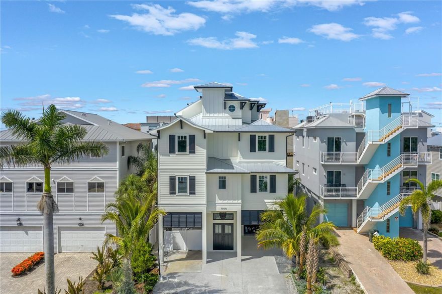 Just steps from the world-famous white sands of Siesta Key Beach and moments from the lively shops and dining of Siesta Village, 646 Calle del Otono presents a brand-new, fully completed luxury residence in one of Sarasota’s most sought-after walkable locations.
Designed for both style and comfort, this impressive home offers eight bedrooms and eight-and-a-half bathrooms thoughtfully arranged across multiple levels to create seamless flow and privacy. Bright, open interiors feature soaring ceilings, abundant natural light, and refined coastal finishes throughout.
At the heart of the home, the chef’s kitchen showcases high-end appliances, a large central island, custom cabinetry, and wine refrigeration—ideal for entertaining or relaxed everyday living. The main living area opens to an inviting outdoor oasis complete with a heated pool and spa, covered terraces, and a custom outdoor shower for rinsing off after the beach.
One of the home’s most captivating features is the rooftop deck, offering panoramic views of the Gulf of Mexico—perfect for sunrise coffee, sunset cocktails, or evening stargazing. Each of the seven king suites includes an en-suite bath and luxurious finishes, while a custom bunk suite provides flexible accommodations for guests.
Additional highlights include a private elevator, ample storage, and a carefully planned layout designed for effortless coastal living. Move-in ready and located in the heart of Siesta Key, this newly completed estate captures the ultimate blend of luxury, location, and lifestyle.