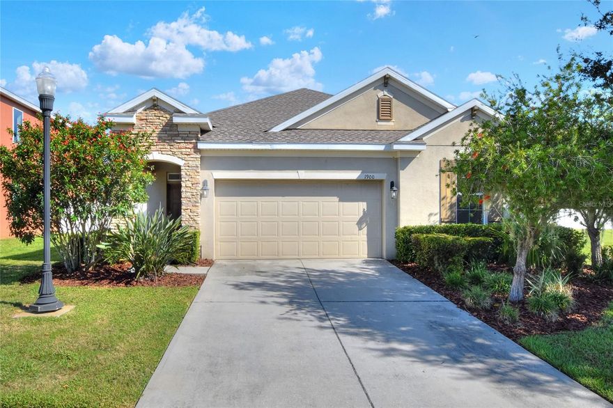 This executive style home is located in an established location close to Highway 60 and Highway 98 S for effortless commutes. Upon arrival, lush mature landscape welcomes you. Entering the residence, tile floors flow through the vast expanse of the great room, giving "open concept" a hat-tip.  The kitchen features stainless appliances, a closet pantry, granite countertops, and a work station.  Split floor plan provides separation for privacy, creating the ultimate home office environment, or quiet-time peaceful rest. All bedrooms are newly carpeted, reducing noise for each room.  The indoor laundry is ideally located within the home so that distribution is facilitated with ease. The primary suite boasts a walk in closet, private water closet, soaking tub and plenty more room. Outdoors can be enjoyed from the covered lanai in the privacy of the secure fenced back yard, OR you can enjoy pleasant walks about the neighborhood on the paved sidewalks. Lawn maintenance included. Application can be made via TenantCloud.