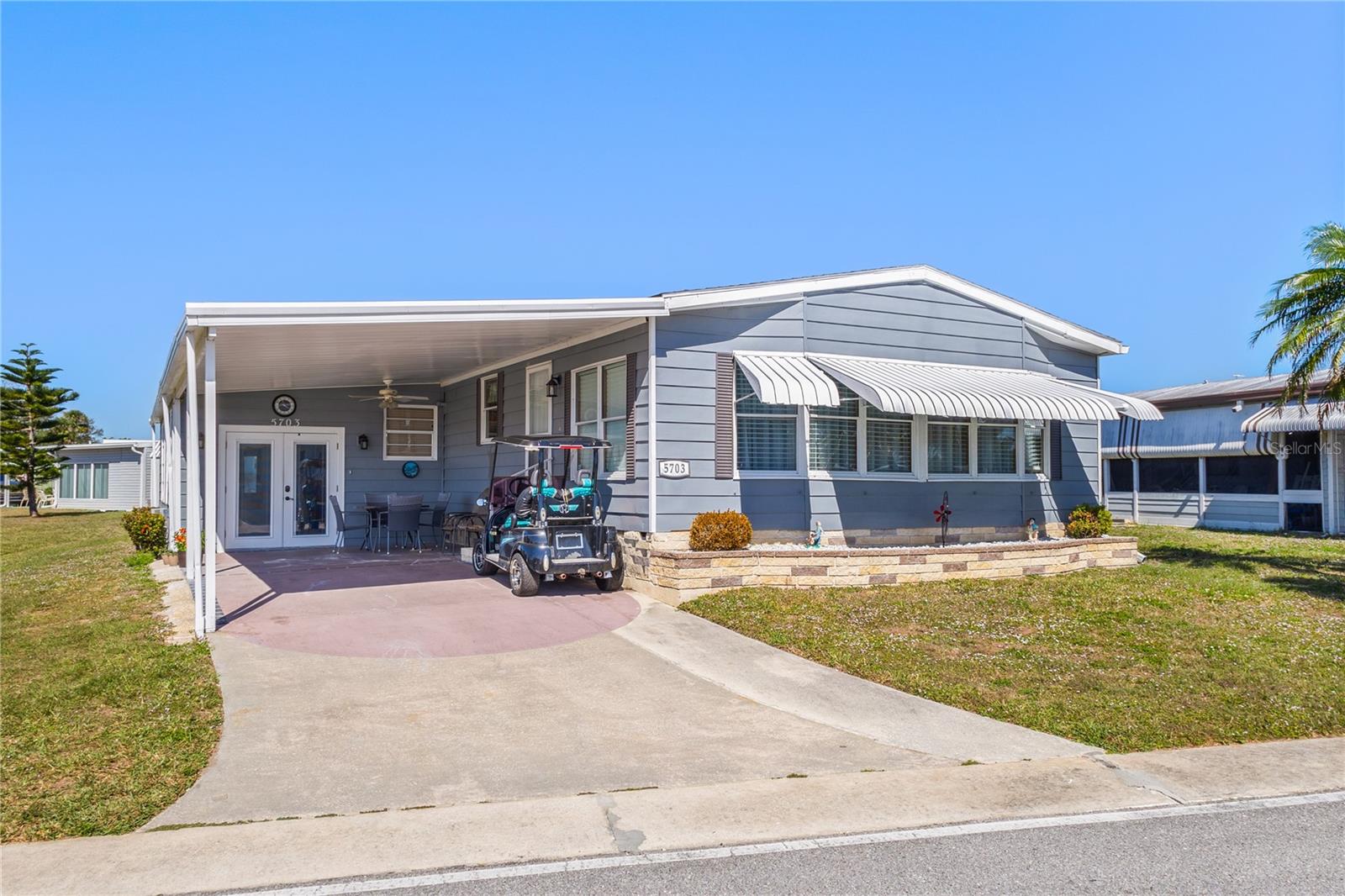 This is a well-maintained 2-bedroom, 2-bathroom mobile home in a gated 55+ community in the heart of North Port! Whether you're looking for a winter retreat or a full-time home in the Sunshine State, this 1,311 sq. ft. property offers plenty of space to relax and entertain. The additional 'man cave' provides the perfect spot to watch TV, host friends, or unwind in your own private retreat.
<br>
<br>
Recent upgrades include a new roof (2022), new refrigerator (2023), new range (2024), new dishwasher (2025), new A/C (2023), and a new water heater (2018), ensuring peace of mind for years to come. This home is sold turn-key furnished, minus some personal items, making it an easy move-in-ready option!
<br>
Holiday Park offers an active lifestyle with two pools, pickleball, shuffleboard, bocce courts, a dart room, horseshoe pits, and ping pong. The fitness center is perfect for keeping fit while enjoying community activities.
<br>
<br>Located within walking distance of local restaurants and shopping, you’ll also be just a short 25-minute drive to the beautiful shores of Manasota or Venice Beach, where you can enjoy breathtaking sunsets over the Gulf of Mexico.
<br>
<br>
In Holiday Park, you own the land with a deed, and the annual association fee of $2,340 is conveniently included in your taxes.
Don’t miss this opportunity to own a piece of paradise in a thriving community—schedule your private showing today!
<br>
Motivated Seller - Bring your offer!