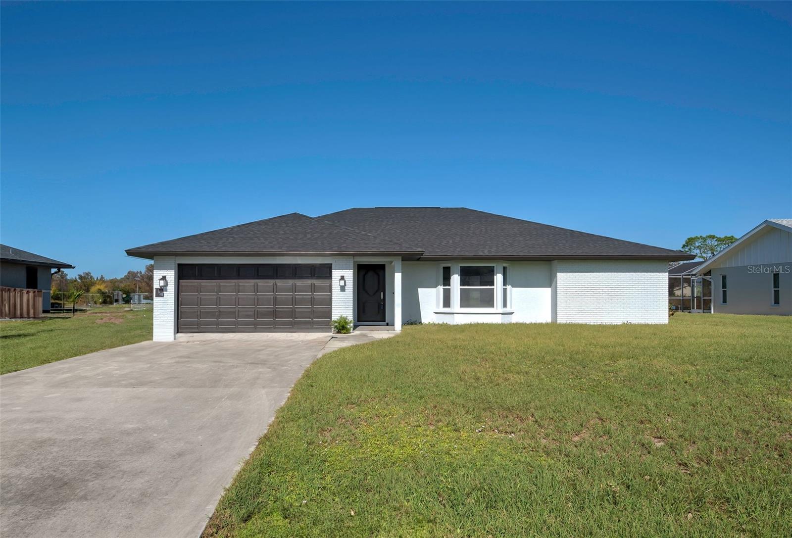 Newly remodeled, all new from the studs in. No flood or hurricane damage. New roof, appliances, etc. Beautiful pool and large spacious lanai. New screening on pool cage. Guest bath leads to the pool.