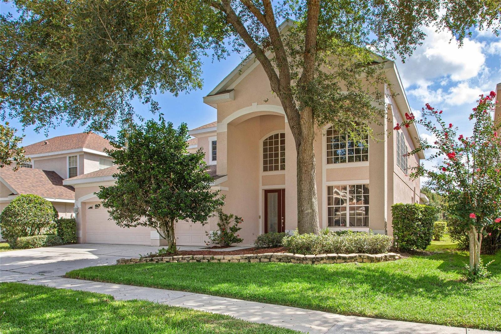 Welcome to this stunning 5-bedroom, 3.5-bathroom pool home nestled in the charming community of Arbor Greene in New Tampa. As you enter, you'll be greeted by the grandeur of cathedral ceilings and a gracefully curved staircase leading to the second floor. The spacious living room opens up to a separate dining area, setting the stage for delightful gatherings. The large kitchen boasts stainless steel appliances, a double oven, a convenient center island, a walk-in pantry, and a built-in desk. The breakfast room offers a lovely bay window with a view of the inviting pool area. Connected to the kitchen is a generous family room, featuring sliding doors that open up to a covered patio and the sparkling pool, overlooking a serene conservation area and a scenic pond. The master bedroom, conveniently located on the first floor, welcomes you with a cozy sitting area and an elegant bathroom, complete with a separate garden tub and shower. Upstairs, you'll find four additional bedrooms, two bathrooms, and the convenience of large walk-in closets in four of the bedrooms. This home comes fully equipped with a washer and dryer for your convenience. The three-car garage ensures ample space for parking and storage. Nestled within a gated community, Arbor Greene offers access to a fantastic clubhouse, fitness room, 8 Har-Tru tennis courts, two Pickleball courts, two pools, and much more. Take advantage of worry-free living as pool maintenance, lawn service, and pest control are all included in the rent. Don't miss out on this beautiful home; call today to schedule your viewing. This rental gem is a must-see!