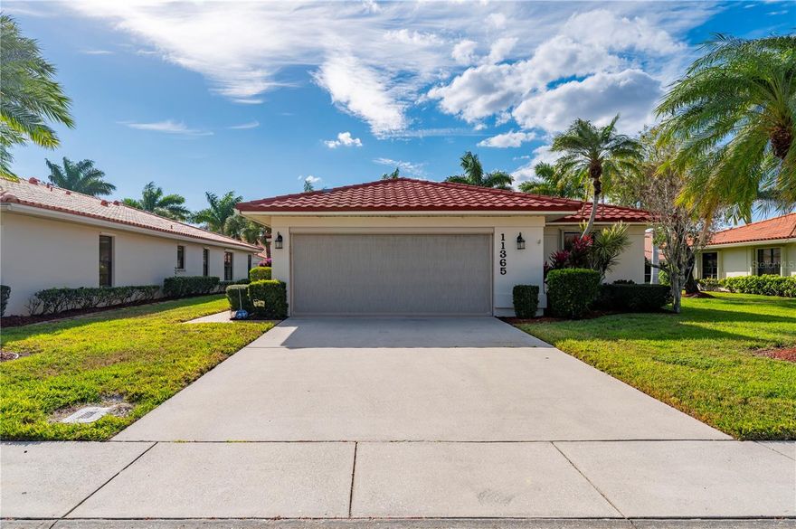 Free Standing Villa is an Ideal place for your Florida dream, offering 3-bedrooms, 2-bathrooms nestled in the sought-after Kingsway Golf Villas community in Lake Suzy, Florida. This Villa is spacious with 2,030 sq. feet of Living Space, Open Living Area, Separate Dining Area, and large enclosed Lanai giving you additional Living Space, Private Primary Suite with 2 Vanities, attached 2 Car Garage. With a new Metal Roof, new Lighting, new AC, new Flooring in the Living, Dining, Primary Bedroom, new Interior paint.  This Villa is move in ready! The Exterior features are accordion style hurricane shutters, irrigation system, and a well-maintained community pool. This property is part of the Kingsway Golf Villas community, offering residents access to a clubhouse, community pool, and recreational amenities while being golf cart friendly.****Aileron Golf Club might be offering Golf Memberships****