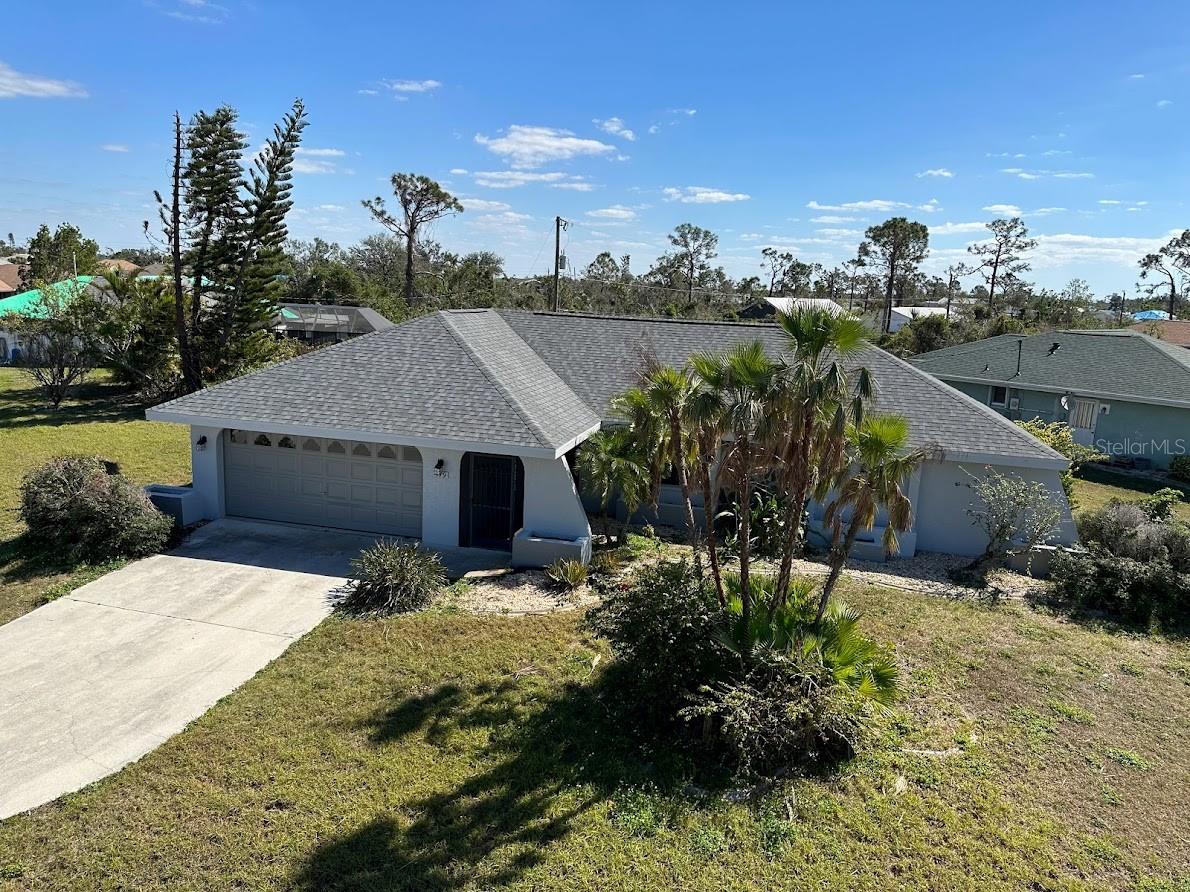 THE BUYERS FINANCING JUST FELL THROUGH! THIS HOME WENT UNDER CONTRACT IN JUST 4 HOURS AFTER HITTING THE MLS LAST TIME.
Don't miss out again on this great opportunity to own this open concept home which is situated in a peaceful neighborhood on a spacious corner lot. With 3-bedrooms and 2 baths, also has a split floor plan with nice sized rooms. Main living areas have cathedral ceilings. Some of the recent improvements are a brand-new roof with architectural shingles, freshly painted interior and exterior, new carpeting in bedrooms. Another bonus is that this home has already been updated with a public mini sewer system saving you thousands of dollars as Port Charlotte updates the septic tanks systems to public sewer systems. Homeowner has a new pool cage and screening under contract with local contractor. If buyer prefers no pool cage or to hire their own contractor the seller will give an allowance of $17,000. This home is located in an ideal and convenient location just minutes away from shopping, restaurants, medical facilities and beaches.