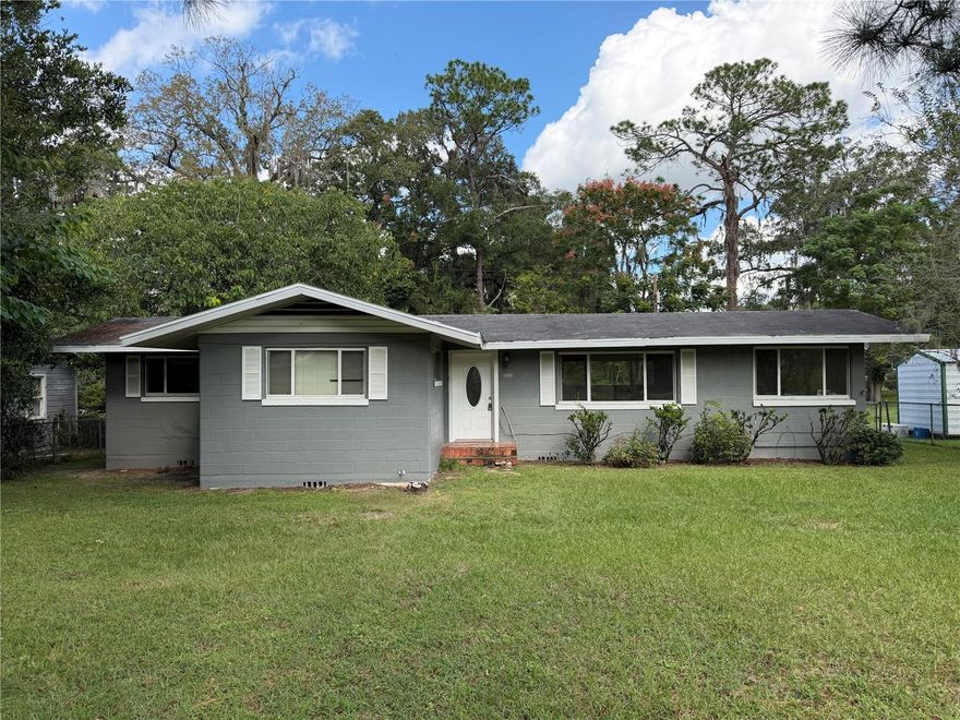 Charming mid-century bungalow across from Wyomina Park! This 2-bedroom, 1-bath home offers tons of potential for investors, first-time buyers, or anyone looking to downsize. With some TLC and sweat equity, this property could truly shine! Solid block construction, spacious yard, and great bones. Enjoy the convenience of being just minutes from Downtown Ocala, Shopping, and dining, while overlooking one of the area's most beloved parks. Perfect opportunity for a vacation rental, long-term investment, or cozy primary residence. Don't miss the chance to make this Wyomina Park gem your own!