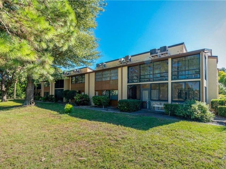 Quails Run - a 55+ community; this ground floor 1 bedroom, 1.5 bath condo is centrally located in Englewood, only minutes to Englewood and Manasota Beaches. This unit has a large living, kitchen, and dinette area. Bright decor and tastefully furnished (less the primary bedroom furniture, you will need your own), the condo boasts updated bedrooms, bathrooms, and kitchen. Bahama shutters in the living room add privacy and there is a pass-through window from the kitchen to the living/dining area. The main bedroom is spacious and includes an extended living area which converted the lanai into a small den or office. You can also open up this room for airflow during the winter months. There is an added closet to that area for storage and plenty of closet space in the master. Both bathroom vanities have granite countertops and the half bathroom has a vessel sink. The kitchen includes a dishwasher, microwave, and garbage disposal. This unit has extra storage space by the laundry room, which is located two doors down from the unit. The laundry room offers a washer and dryer for your use at no cost. The community has a community pool, clubhouse, shuffleboard courts for all to enjoy, plus a ton of activities.