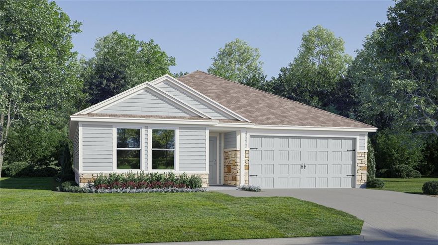 Under Construction. This single-story Gehrig offers a spacious and inviting layout, with three secondary bedrooms conveniently located at the front of the house. The open-concept floorplan seamlessly connects the living areas, creating a perfect space for family gatherings and entertainment, while the luxe owner's suite, situated at the back of the home, provides a private and serene retreat. Crosswinds is an amenity-rich masterplan community of new single-family homes, located in Haines City. Amenities include: a resort style pool, clubhouse, dog park, walking trails, basketball court and soccer field.
Close to major roads, parks, Advent Health Heart of Florida, restaurants, shopping.