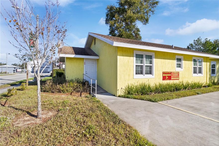 This 1,320± sq. ft. commercial office building is ideally located in the heart of Winter Haven, offering exceptional visibility and high daily traffic along one of the city’s busiest corridors.

Zoned CC-3 with an existing medical use, the property provides flexibility for a wide range of professional, medical, or general commercial applications. Inside, you’ll find a well-designed layout that includes three private offices, a reception and waiting area, and a kitchen/break area—all thoughtfully arranged for efficient operations and client comfort.

Accessibility and convenience are top priorities, with ramped entry points at both doors, ADA-compliant access, and a well-maintained parking lot that easily accommodates both clients and staff.

Important Note: This property is listed separately but offered in conjunction with 632 1st St S, Winter Haven, FL 33880 (MLS# L4949801). Each building is priced individually, but together they present a rare opportunity to secure two adjacent commercial properties in a thriving, high-traffic location.

Whether you’re establishing or expanding a medical office, professional workspace, or other approved commercial use, this property delivers the ideal combination of visibility, versatility, and long-term investment potential.

Schedule your private tour today and experience all this space has to offer!