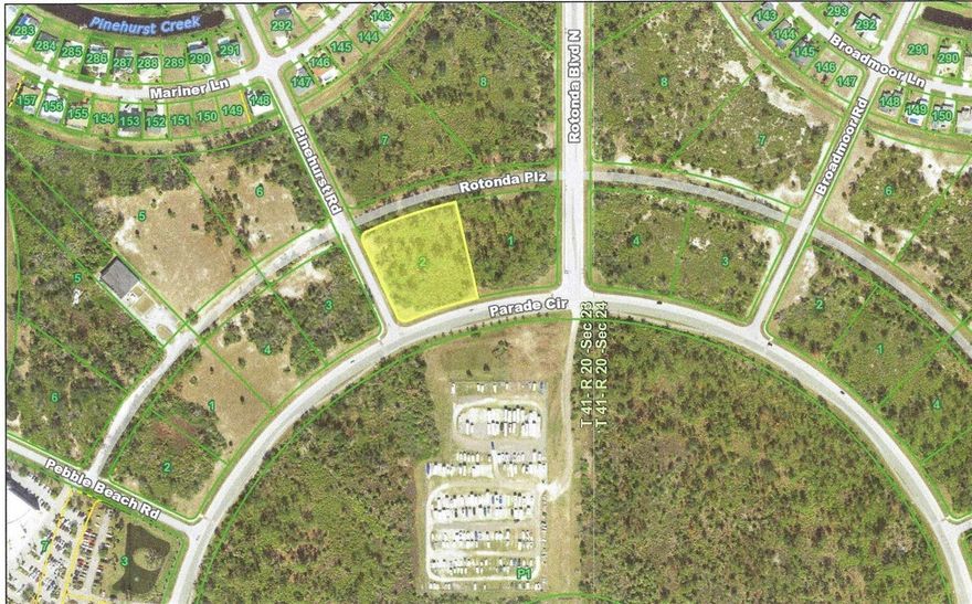 Nearly 2 acres of OMI zoned property in the heart of Rotonda. Permitted uses include 19 units of multi-family. Road frontage on two sides with water, sewer and power at the road.