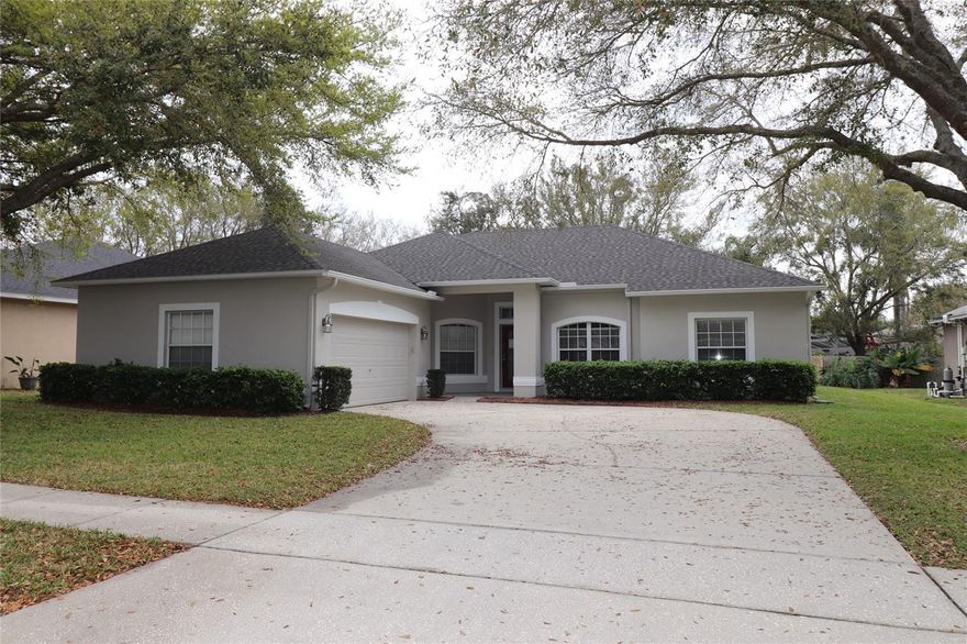 Welcome to this stunning 3 bedroom, 2 bathroom pool home located in Apopka, FL. Enjoy maintenance free living as pool and lawn care are included! This house boasts a screened pool, perfect for enjoying the out door Florida lifestyle, the community offers miles of sidewalks for exercising or just evening stole to enjoy the lush mature landscaping of the Stoneywood subdivision. The open floor plan and split bedroom layout with over 1900 HSF provide ample space for relaxation and privacy. The kitchen features stainless steel appliances, ideal for cooking and entertaining. The master bathroom includes a luxurious roman tub, standup shower and huge walk in closet. With tile and LVP flooring throughout this home offers both style and functionality. The side entry garage adds convenience and curb appeal. Lawn care and pool service are included in the rent, making maintenance a breeze. Don't miss out on the opportunity to make this house your home!