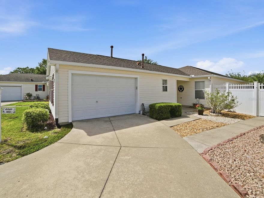 ~•SUPER Low Bond•~ ~•New Roof 2020•~ BRAND NEW Stainless Appliances!! (April 2026) Welcome to this 3 Bedroom, 2 Bath Bonita Courtyard Villa in the village of Briar Meadow—featuring the popular Foxglove floor plan, known for its efficient layout and comfortable living spaces. The spacious OPEN kitchen also features gorgeous maple raised-panel cabinetry with decorative braid trim and crown molding, and high-definition countertops, all accented by off-set large tile flooring. The layout flows seamlessly into the living and dining areas, featuring laminate flooring for a warm, cohesive feel. Enjoy the convenience and practicality of an INDOOR laundry room with newer washer and dryer. Step outside to your private enclosed courtyard with a lush lawn—perfect for pets, entertaining, or simply enjoying Florida’s year-round sunshine. There’s also plenty of room to add a pool, creating your own backyard retreat. Seller is offering a $3,000 FLOORING CREDIT at closing, giving you the opportunity to customize to your taste. Call today for a Private Showing. Located in the Village of BRIAR MEADOW this is a Great location that is EASY IN and OUT of The Villages w/LIGHT traffic even in Peak Season! Close to Nancy Lopez Country Club, Glenview Country Club, Springdale Pool and Mulberry Grove Rec Center. Shopping, Banking, Restaurants and the VA Center are nearby! Tax line reflects property taxes only and is estimated. Bond Assessment is $201/year. (Bond payoff is $905.) Current Maintenance Assessment is $541/year. Current Fire Dept. $284/year. Note: Square footage information is taken from the Public Record and is deemed reliable, but not guaranteed. Room and garage dimensions are approximate and estimated: buyer to verify