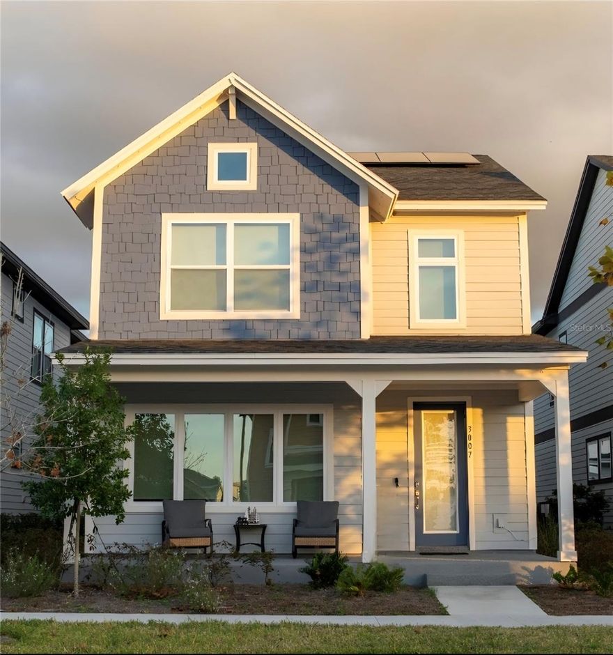 Enjoy the serene lifestyle advantages of this Voyage home plan. This thoughtfully designed layout strikes the perfect balance between everyday comfort and modern luxury, offering both function and flexibility in every square foot. This is beautifully crafted Home in a vibrant community. Welcoming your flex interior design skills in the limitless livability potential. A sunlit front-facing guest bedroom add flexibility for working from home, hosting visitors, or creating a space that fits your lifestyle. The gourmet kitchen features a spacious island and flows seamlessly into the open dining area, providing a variety of mealtime settings and gathering spaces and storage.The open-concept living area on the first floor is filled with natural light and welcomes you with a warm, easy flow-perfect for relaxing, entertaining, or enjoying time with family. Create reading nooks, student work stations, or craft workshops in the upstairs retreat. Your Owner’s Retreat offers a private sanctuary featuring a contemporary en suite bathroom and a spacious walk-in closet, making it easy to start and end your day in comfort. Step outside to your breezy lanai there’s no better place to enjoy a leisurely evening than in the shade of your classic lanai, which connects the indoor living areas to the attached 2-car garage and adds even more space for enjoying Florida's outdoor lifestyle.