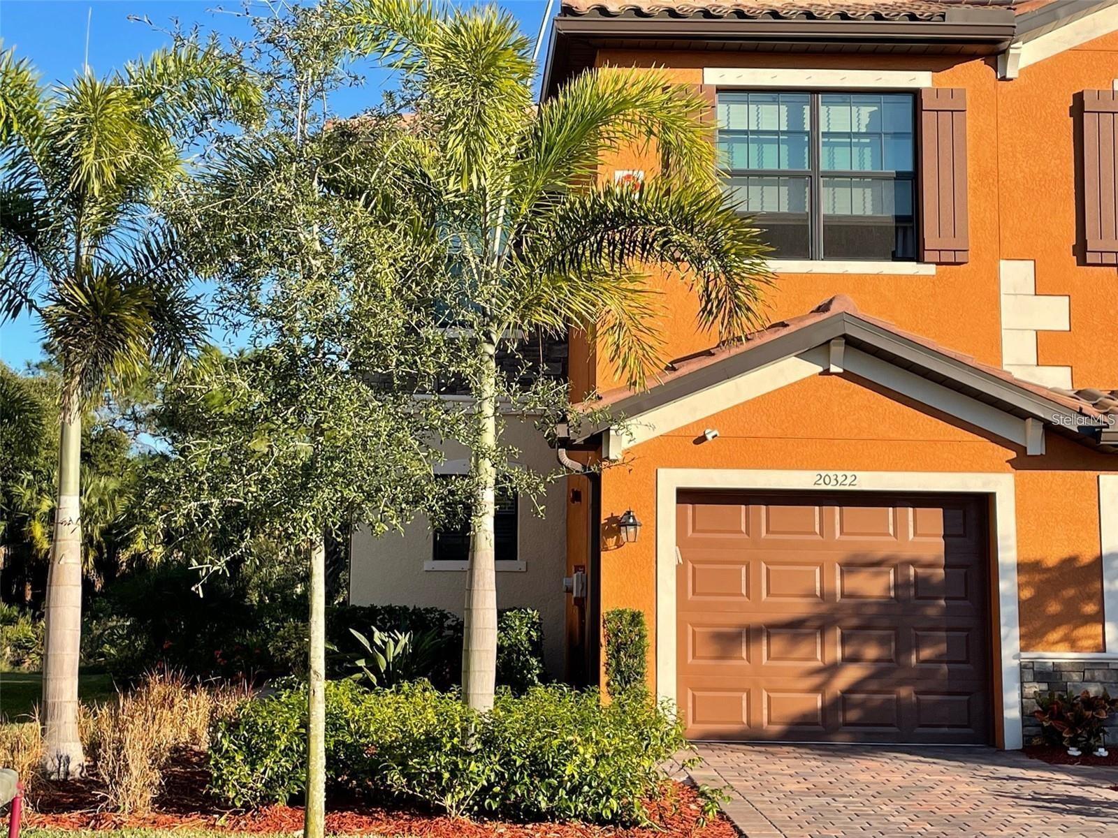 Welcome to the AVA Model, an exquisite 3-bedroom, 2.5-bathroom end-unit townhouse offering a serene private wooded view from its screened lanai. This charming home, completed in the spring of 2020, is a rare find in Gran Paradiso, where all new construction townhomes are sold out. Here’s your chance to rent a modern, beautifully designed home in a coveted community. This home features a spacious, open-plan layout with dark wood cabinets in the kitchen, complemented by stainless steel appliances and a double sink. The kitchen opens up to the dinette area, which includes a breakfast bar that can double as a work station, perfect for both casual meals and productivity. Conveniently located near the kitchen and the garage door is a powder room, making it easy to entertain guests or manage day-to-day activities. The dining room and living room are bathed in natural light, thanks to the additional windows unique to this end-unit. The living room's sliding glass doors lead to the screened lanai, where you can enjoy the tranquil view of the Preserve. For an added touch of nature, step outside the lanai to see a small pond to your left. The first level is entirely tiled, providing a sleek and easy-to-maintain living space, while the stairs and second level are carpeted for comfort. Neutral wall colors throughout the home make it easy to personalize and decorate according to your style. Upstairs, there are three spacious bedrooms, a guest bath, and a laundry closet equipped with a washer and dryer. The master bedroom, located at the back of the house, features an ensuite bathroom, providing a private retreat. The two guest rooms are positioned at the front, sharing a bright and airy guest bathroom that includes a tub with a shower and a linen closet for extra storage. The additional window in the guest bathroom ensures it is well-lit, adding to the overall appeal of this beautiful home. Parking is no issue with a 1-car garage and driveway space that accommodates two vehicles. When you have guests, the townhouse neighborhood provides extra designated parking spaces. Gran Paradiso is more than just a place to live; it’s a gated resort community offering an array of amenities. Enjoy the extra-large resort pool and hot tub, a state-of-the-art fitness center, saunas, steam rooms, and a clubhouse. For sports enthusiasts, there are tennis and pickleball courts, as well as a basketball court. The Resident Activity Group organizes a variety of events for all age groups, ensuring there's always something to do. For a detailed look at upcoming events, refer to the Events Schedule in the Attachments. The community is golf cart-friendly and features numerous paths for walking and biking, promoting an active lifestyle. Living in Gran Paradiso means convenience, as you are just 2.1 miles away from the West Villages Market Place, which offers a Publix, nail salon, veterinarian services, eateries, and more. Additionally, Cool Today Park, the spring training facility for the Atlanta Braves, is only 2.7 miles from your townhouse. The park hosts concerts, farmers markets, car shows, and other events throughout the year. Gran Paradiso is the place to be, offering a perfect blend of luxury, convenience, and community. Don’t miss this opportunity to rent a beautiful home in this exclusive neighborhood. Schedule your appointment now to see this stunning property!