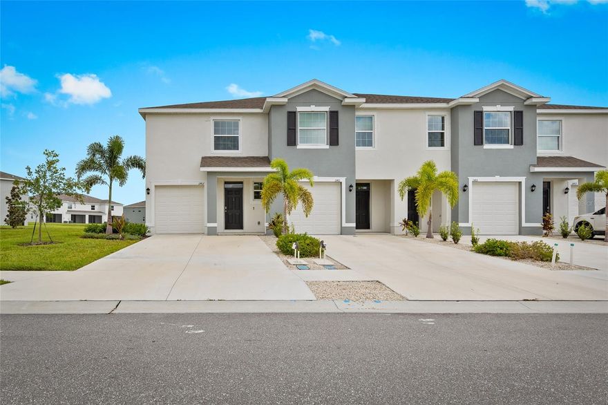 Welcome to this stunning end-unit townhome in the highly sought -after gated community of Woodleaf Hammock in Lakewood Ranch. Offering 3 bedrooms and 2.5 bathrooms, this residence stands out for its extra windows and abundant natural light. The open-concept floor plan is designed for modern living, featuring a gourmet kitchen with granite countertops, a large island, and stainless steel appliances that flow seamlessly into the bright and airy family room-ideal for entertaining or relaxing. Upstairs, the elegant primary suite features a spa-like ensuite bath with dual vanities, a walk-in shower, and a generous walk-in closet. Two additional bedrooms and a loft with a convenient upstairs laundry area complete the upper level. Step out to the screened-in lanai to enjoy peaceful pond views and added privacy from your end-unit location. An attached garage and wide two-car driveway provide plenty of parking and storage. Woodleaf Hammock offers resort-style amenities including a community pool, clubhouse, park, playground, dog park, and pickleball courts. Situated near top-rated Lakewood Ranch schools, shopping, dining, and Florida's renowned Gulf beaches, this home combines luxury, location, and lifestyle. 1-year minimum lease required.