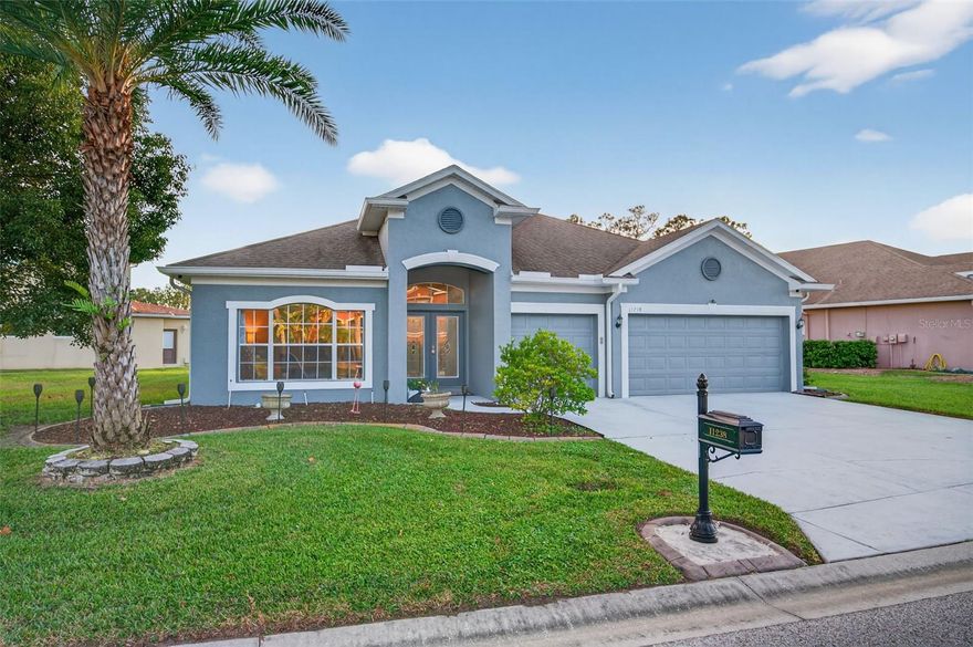 WELCOME TO YOUR EXQUISITE HOME at 11238 Biddeford Pl, New Port Richey in the UPSCALE gated community of Waters Edge. This POPULAR Montclair model features 4 bedrooms, 3 bathrooms & 3 car garage on a PREMIUM CONSERVATION OVERSIZED LOT with pond views. Key exterior features are fully fenced backyard with classic black iron picket & vinyl fence, open patio which doubles as a private basketball court with basketball hoop, covered lanai, reclaimed water for irrigation, carriage lights, expansive driveway, accent lighting & security system. Once you enter through the double front doors with decorative leaded glass, the aura feels BRIGHT & CHEERY with NATURAL SUNSHINE streaming through the multiple windows ILLUMINATING the interior together with the updated light fixtures. The OPEN CONCEPT PLAN consists of the foyer, kitchen, breakfast nook, dining, living & family rooms. The GOURMET kitchen features stainless steel appliances, 42" GORGEOUS wood cabinets with upper trim, satin nickel finish hardware, Corian counters, tile backsplash, a SURPRISE walk-in pantry, center island & breakfast bar. After a long day, retreat to the SENSATIONAL primary bedroom suite with private bathroom. The primary bedroom can easily accommodate king size furniture & has DUAL WALK-IN CLOSETS. The en-suite bathroom consists of double sinks, Corian counters with PLENTY of cabinets for storage, private toilet with pocket door, garden soaking tub and a step-in shower. A 2nd junior owner's suite is located on the opposite side of the family room & features its own private bathroom which doubles as the potential pool bath with tub/shower combo. This bedroom is currently set up as the guest bedroom with a Murphy bed & a walk-in closet. Two equal-size bedrooms share the 3rd full bathroom with tub/shower combo. MORE AMAZING FEATURES in this home are custom blinds and/or curtain rods on the windows, double tray ceilings & decorative wall inserts in the foyer, ceiling fans in all the bedrooms as well as in living & family rooms + lanai, cabinetry & utility sink in the laundry room, built-in bookshelves in the family room & pre-wired for security system. Your FABULOUS home was designed for entertaining & enjoying TRUE INDOOR-OUTDOOR LIVING! Take a dip in the community pool, use the gym or meet your fellow neighbors at the next social event within Waters Edge. More amenities are 9000sqft clubhouse, grand swimming pool, kiddie pool, basketball/pickle ball court, playground, dual fishing piers & boat dock leading to the SPECTACULAR 70-acre lake at its center. Cruise over to downtown New Port Richey featuring FANTASTIC restaurants, taverns, festivals, shopping & professional offices. Sims Park is PHENOMENAL for everyone with a playground, splash pad, walking paths along the river & an outdoor amphitheater. The public boat launch is nearby where you can take your boat directly to the Gulf of Mexico or enjoy kayaking down the river. The City of New Port Richey is BUSTLING & THRIVING! Location is IDEAL near schools, beaches, medical plazas, shopping centers, restaurants, places of worship, airport & tourist attractions. MAKE THIS YOUR FUTURE HOME!
