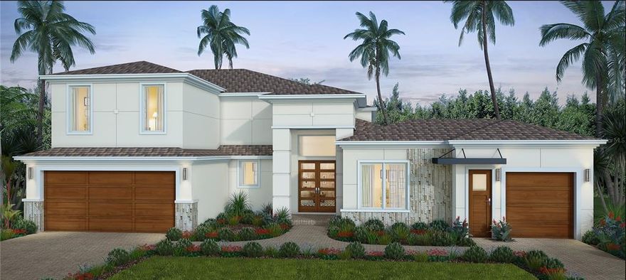 Under Construction. Visual artistry, ideal functionality and easy luxury living highlight this new amenity-rich canal-front residence located only minutes by boat to the open waters of Sarasota Bay. The “Palonia V Modern” floor plan features 3747 square feet (4968 square feet total), 4 bedrooms and 4 ½ baths. Entering through a double-door foyer is the gorgeous family room with 16-ft. tray ceiling with cove molding, Dimplex electric fireplace and wall of sliders leading to a covered lanai. A generous kitchen opens to the family room and offers a walk-in pantry, an island with wine cooler, under-cabinet lighting and top-of-the line appliances including a 42” SubZero side by side refrigerator, a 36” Wolf cooktop, a 30” Wolf oven and drop-down microwave, and an ASKO Premiere quiet dishwasher with turbo dry. A separate dining room with aquarium glass windows and built-in buffet is adjacent to the covered outdoor living area with full kitchen. Accessible from various rooms is the incredible screen-enclosed outdoor area with heated pool and spa with paver deck. The master wing is the ultimate in privacy and includes volume tray ceilings with cove molding, 2 spacious walk-in closets, a den/office, and a stunning bath with 64” Laxson freestanding tub, huge walk-in shower with rain head and frameless glass enclosure, dual vanities, and water closet. The downstairs bonus room has direct access to the covered outdoor living area and cabana bath. Upstairs is a huge game or media room and 2 additional ensuite bedrooms each with walk-in closets. Completing this awesome package: 3-zone Trane A/C, 3 car garage, paver drive, tankless water heater, hurricane rated Low-E doors and windows, tile roof, central vac, solid core interior doors, security and pool alarm system, and new landscaping with irrigation well. Not warranted are the seawall, boat lift and boathouse currently on the property. Coming soon to this wonderful location near Stickney Point and the south Siesta Key bridge is a great address to enjoy a treasured coastal lifestyle near all the fabulous area amenities.