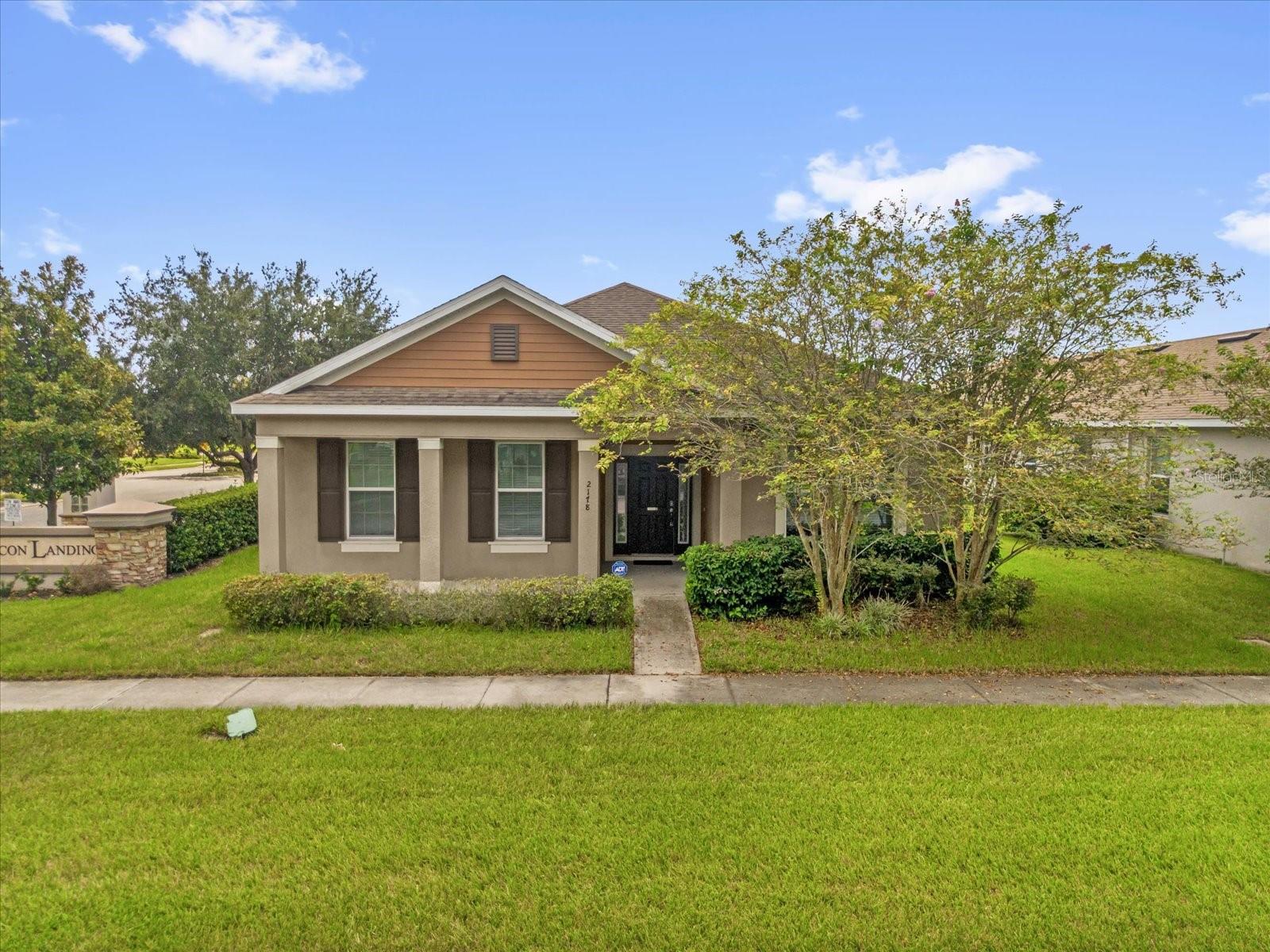 Welcome to your dream home in Beacon Landing! This stunning 3-bedroom, 2-bathroom single-family residence offers the perfect blend of comfort, style, and convenience. Nestled just minutes from Orlando International Airport, Lake Nona, and Medical City, this home is ideally located for both work and play. Step inside and be greeted by a spacious and inviting living area featuring beautiful ceramic tile flooring and rounded corners. The kitchen is a chef's dream, boasting stainless steel appliances, granite countertops, and ample cabinet space with crown molding. A convenient pantry and stylish pendant lighting add to the modern appeal. The adjacent great room offers plenty of natural light and is perfect for entertaining guests. The master suite is a true oasis, featuring his-and-hers vanities, a separate shower and soaking tub, and a large walk-in closet. Relax and unwind after a long day in this luxurious retreat. Outside, a covered lanai provides a peaceful outdoor space to enjoy the Florida sunshine. Beacon Landing is a sought-after community offering easy access to supermarkets, restaurants, and shopping centers. With its prime location and exceptional features, this home is a must-see. Schedule your private showing today and make it your own!