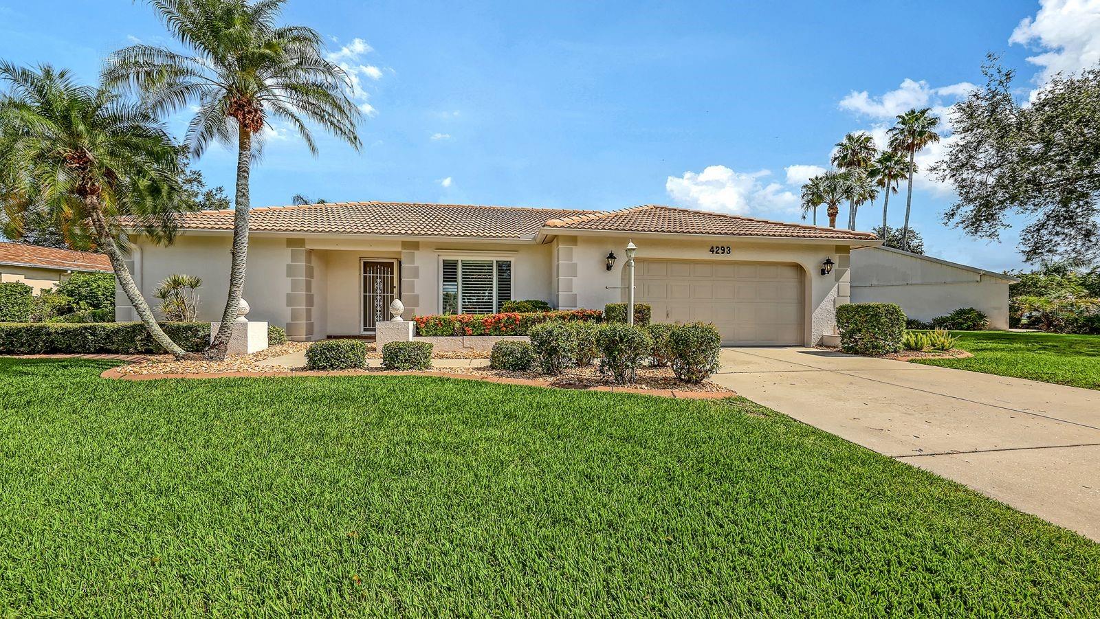 Gulf Gate East LAKEFRONT "Opportunity" on one of the nicest lots in the subdivision with over 1/3 acre! Split Plan with 4 Bedrooms, 2 Baths (3 of the 4 Bedrooms have Walk-in-Closets), Nearly 2,000 sq ft under air (2,818 gross sq ft), Living/Dining with a Vaulted Ceiling, Dinette, Kitchen w/Quartz Tops/Backsplashes, Stainless Appliances and a Breakfast Bar, Family Room with Vaulted Ceiling & a nice sized Laundry Room with a sink, pantry, washer/dryer & freezer. Windows have been replaced, all windows/sliders have hurricane shutters, luxury vinyl flooring throughout with waterproof underlayment '23, baseboard replaced throughout '23, light fixtures/fans '23, pool pump '25, popcorn ceilings removed and interior & exterior painted '23-'24, hurricane garage door, pool pump '25, pool partially re-screened '25, plantation shutters & blinds '23, bath vanities '23, can lighting in kitchen & both baths '23, all electrical switches/outlets replaced '23, paneled interior doors w/new hardware '23, re-plumbed overhead, washer/dryer/freezer in laundry room stay & much more. Wonderful neighbors, fabulous sunsets, peaceful views and wildlife galore! You'll love the pavered pool deck & the spacious covered lanai with a pass-thru window to the kitchen. Gulf Gate East is a community of excellent neighbors & has an enforced HOA with low annual dues of $299 which keep the homes looking great! This family neighborhood is lined with miles of sidewalks on both sides of the streets for biking, walking or jogging which you will see throughout the day. Gulf Gate East also offers larger lots than most & is located in quiet, South Sarasota but just minutes away from our World Famous Siesta Key Beaches & our newly extended Legacy Trail. Sunny Sarasota is a perfect city that offers A+ schools, fine restaurants & many county libraries & the Gulf Gate shops/restaurants. The UTC Mall and cultural downtown are only 20 minutes away for opera, fine arts, theater, fine dining & Selby Gardens!