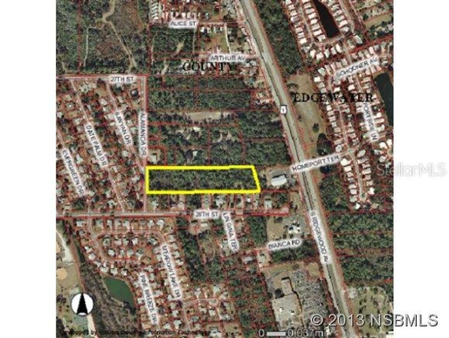 5 ACRES BEHIND DOLLAR GENERAL IN EDGEWATER, ROAD FRONTAGE ON ALAMANDA. SELLER WILL CONSIDER FINANCING. MAKE OFFER!; Cleared: No ;Water: Available at Site