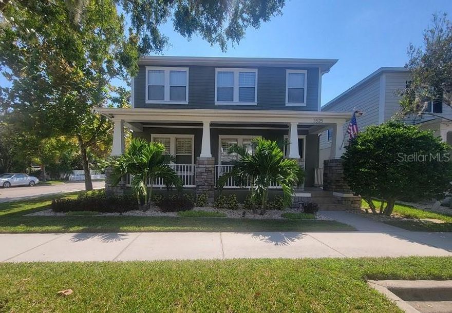 You DON’T want to miss this beautiful 3 Bed/2.5 Bath 2 Story home in the highly sought after Longleaf neighborhood.
This home is a corner lot with a 2-car detached garage in the rear of the home. Lovely curb appeal! Large covered Front Porch for those morning coffees! The detail in this home is what really makes this home stand out. From the beautiful landscaping outside to the crown molding, decorative light fixtures on the 1st floor, shiplap accent wall and plantation shutters in the living room inside.
Neutral paint throughout. 1st floor has wood like tile throughout- It features the living room, dining room, kitchen, ½ bath and laundry room. The Kitchen is large and offers granite countertops, decorative backsplash, stainless steel appliances, pantry & sit-in bar area. The laundry room is spacious, has a washer and dryer for tenants use and rear of the home access. 2nd floor has carpet throughout except for the wet areas. It features the master bedroom, 2 guest bedrooms, 1 full bath and 1 bonus room. The master suite has a private bath and large walk-in closet. The private bath has a double sink vanity and separate walk-in shower and garden bathtub. The bonus room offers a sliding barn door for privacy and is perfect for an office, nursery, playroom, etc. Ample linen/storage closets throughout.
Parking is offered on the driveway at the back of the home or street parking in the front of the home.
This golf cart friendly neighborhood offers a community pool, clubhouse, multiple parks, trails, basketball/tennis/volleyball courts, shops, Starkey market and restaurants. An amazing preschool and elementary school are located within the community.
Home will be available 9/10/2025 (possibly sooner!)
Tenant in Place till 8/31/2025