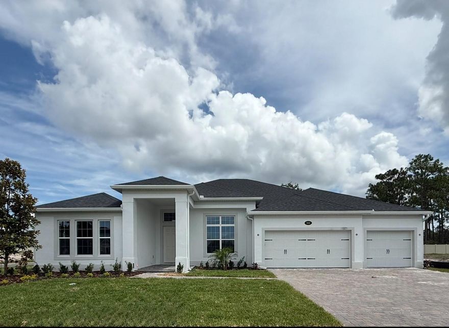 Under Construction. Welcome to this stunning 4-bedroom, 3.5-bathroom home located at 960 Hawksnest Pt in Oviedo, FL. This beautiful single-story home, situated in a welcoming community, offers a perfect blend of comfort and luxury. As you step inside this home, you'll be greeted by a study followed by a spacious and inviting interior. The heart of the home is the well-appointed kitchen, equipped with modern appliances and ample cabinet space, perfect for culinary enthusiasts and those who love to entertain. The kitchen flows seamlessly into the living and dining areas, creating an ideal space for family gatherings and socializing. The 4 bedrooms provide plenty of room for relaxation and privacy, while the 3 bathrooms feature elegant finishes and fixtures, adding a touch of sophistication to the home. With a 3-car garage, convenience is at the forefront, making coming and going a breeze for residents and guests alike. Outdoor enthusiasts will appreciate the 19'8" x 15' lanai, offering opportunities for al fresco dining, gardening, or simply unwinding in the fresh air.