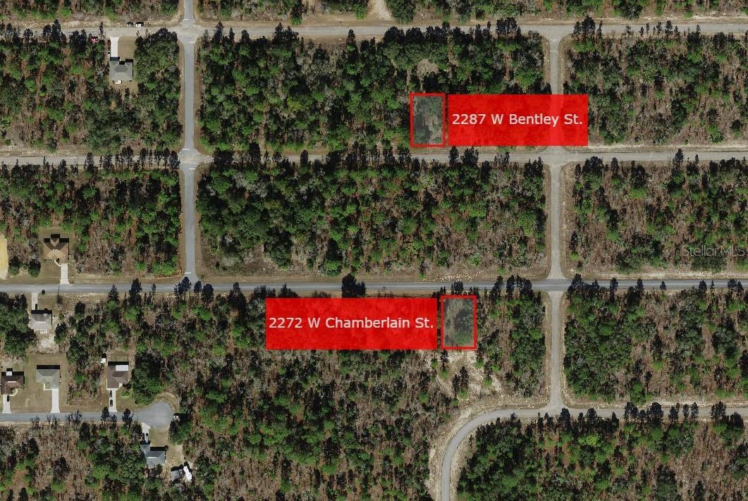 TWO lots just one block away from each other! Other lot is 2287 W Bentley St, same price. Build your dream home here! Partially cleared - This lovely 0.23 acre lot sits in deed-restricted Citrus Springs. It's a peaceful neighborhood with rural sensibilities, but it's nearby US-41 for easy access to Dunnellon, Brooksville, and Tampa. Located in a peaceful and serene residential neighborhood, the lot offers plenty of space to build your dream home or vacation getaway. The lot is conveniently located near some of Citrus Springs' most popular outdoor attractions, including the Rainbow River, Withlacoochee State Trail, and numerous parks and preserves. Whether you enjoy fishing, hiking, biking, or simply relaxing in the great outdoors, this vacant lot offers easy access to all of these activities. Overall, this vacant lot in Citrus Springs offers the perfect combination of natural beauty, privacy, and accessibility. It is a rare opportunity to own a piece of paradise in one of Florida's most desirable communities.