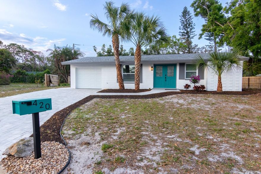 Nicely updated 2 bedroom, 2 bathroom block home in a great central location between downtown Sarasota and downtown Bradenton. Located outside of a flood zone and just minutes from Sarasota Airport, University Parkway, shopping, dining, and about 15–20 minutes to the beach.
This 1975 home has been refreshed inside and out. Major updates include a brand new roof (2025), impact windows, new HVAC system, new garage door with opener, and a new paver driveway (all 2026). Inside, you’ll find tile flooring throughout, upgraded 5 1/4” baseboards, light fixtures, fresh interior and exterior paint, and more. The kitchen features quartz countertops, shaker-style cabinets, and a full stainless steel appliance package. Both bathrooms have been updated with a clean, modern look. The layout is simple, functional, and easy to maintain. The back lanai adds a great outdoor space for relaxing or entertaining.
This would make a solid primary residence, rental, or an easy Florida vacation home with low maintenance and many big-ticket items already taken care of.
Home is vacant, staged, and easy to show/see. Schedule a showing today!