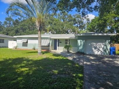 Very nice single family ranch home in the popular Jungle Prada area is available for immediate Annual Lease. This large two bedroom, one bath home has a single car garage providing lots of storage space and is located only ten minutes from the beautiful Gulf beaches. It features a large eat-in Kitchen with access to a HUGE screened patio (16x25). The home has lovely hardwood floors and tile throughout. It also has a large Bonus/Office space (12x19) with access to the lush tropical backyard landscape/patio and storage shed. Both bedrooms are a good size (12x13). The central bathroom has a tub/shower combination. There is also a washer/dryer and deep laundry sink for your convenience. Basic Landscape is included in the rent; tenants responsible for trimming shrubs/palms. Home was just repainted inside and outside! Available for 12 month minimum lease. Renters Insurance required by Tenant to be billed each month @ $45/month (Beagle Renters Insurance - 10K contents/100K liability) Small pets ok with additional fee. Tenants must pass background check $65 per adult, tenant processing fee $100 and pay 1 month Security Deposit.