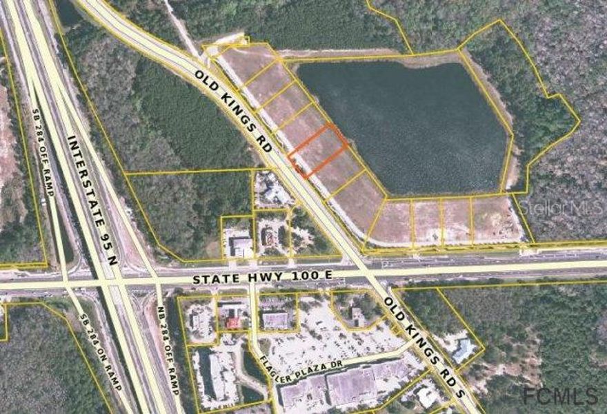 Exceptional pad ready retail site a the intersection of Old Kings Road and SR 100. Kings Pointe Development is a beautifully landscaped ( large lake in the center of property)  commercial subdivision on the prime east/west corridor in Palm Coast. This location is just 100 yards from I-95 interchange and is subdivided into 12 prime retail lots. Great drive by visibility with the added feature of a private frontage road  offering access from both SR 100 and Old Kings.  Please see flyer for detailed demographic information.