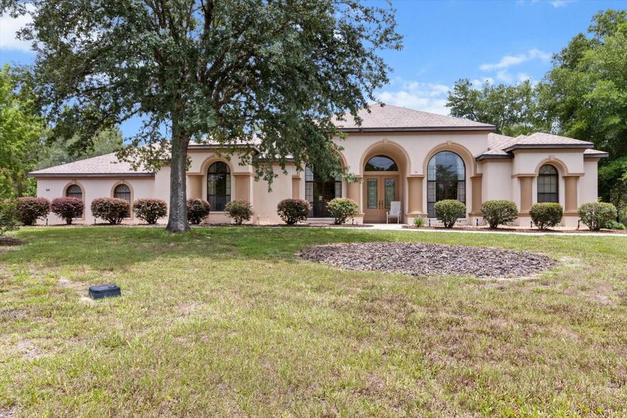 Stunning 3 Bed + Office, 3 Bath, 3-Car Garage Pool Home in Sugarmill Woods. Sits high and dry on two lots. Not in a flood zone. Nearly 3,000 sq ft living area and almost 4,000 sq ft total under roof. Features a 3-car garage and an office/flex room. Brand new 2024 pool and cage with pocket sliders that open fully for indoor-outdoor living. Ceilings are almost 14 ft in the living, dining, and entry areas and 10 ft throughout the rest of the home. Open-concept kitchen with stainless steel appliances. Panoramic windows overlook the pool and private wooded backdrop. Includes central vacuum and centrally monitored alarm. Public water and sewer plus a private irrigation well. Pool bath and a large family room ideal for entertaining. Located approximately 55 minutes north of Tampa. Recent Upgrades: • Roof (12/2022) • Pool & Cage (2024) • Hot Water Heater (2023) • Refrigerator (2024) • Dishwasher (09/2025) • A/C Units (2017) • Certified Survey (2024) **DONT LET THIS HOME PASS YOU BY CALL TO SCHEDULE YOUR SHOWING TODAY!!!**