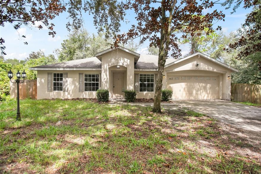Welcome Home! This charming home offers the perfect blend of comfort, convenience, and Florida living. Nestled in a quiet, established neighborhood, the property features a spacious layout with plenty of natural light throughout. Enjoy an open-concept living and dining area, a functional kitchen with ample storage, and generously sized bedrooms designed for everyday comfort. Large Primary Suite with on suite bathroom that’s is HUGE! Step outside to your covered porch with private backyard—perfect for relaxing, entertaining, or creating your own outdoor oasis. With no HOA and plenty of room for parking, you’ll have the flexibility to bring your boat, RV, or other toys. Located close to shopping, dining, medical facilities, and just minutes from Blue Spring State Park, this home offers both peace and accessibility.
Whether you’re a first-time buyer, downsizing, or looking for an investment opportunity, this property checks all the boxes. Buyer Perk: lender credit toward closing costs or rate buy-down available. Ask for details!