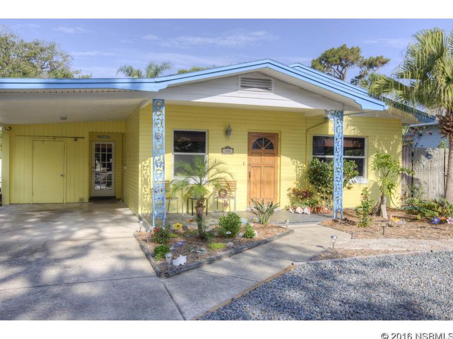 CHARMING FLORIDA STYLE BEACH HOUSE,- WALK TO FLAGLER AVENUE, SHOPPING AND RESTAURANTS.  CLOSE TO OCEAN AND INTRACOASTAL RIVER.  ATTRACTIVELY LANDSCAPED, WELL KEPT HOME, LARGE FENCED IN BACK YARD (170`DEEP).  ROOM TO PARK A BOAT OR RV.  HARDWOOD FLOORING IN LIVING ROOM, DINING ROOM AND 2 BEDROOMS, PORCELAIN PLANK FLOORING IN KITCHEN, 3RD BEDROOM HAS LAMINATE FLOORING. HOT TUB WITH BEAUTIFUL WOOD DECKING IN BACK YARD. STORAGE SHED. ON DEMAND GAS HOT WATER HEATER, 2016 REFRIGERATOR, UPDATED WINDOWS, Room for a pool in backyard! ;Water: City
