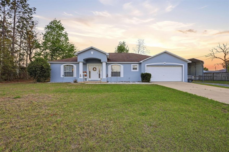 Welcome to this charming home located at 24 Pecan Pass in Ocala, FL. This well-maintained property has a spacious layout with modern finishes throughout. Enjoy the inviting living area that flows seamlessly into the dining and kitchen spaces, appropriate for entertaining. The home features multiple bedrooms, providing ample space for relaxation. Outside, the yard has plenty of room for outdoor activities or gardening and a pool. Conveniently located near local amenities and parks, this home is a must-see! The roof is original, and buyers are encouraged to conduct their own inspections and verify insurability requirements with their insurance provider and lender. The seller is not aware of any current roof leaks or issues. Due to the age of the roof, some insurance carriers may require repairs or replacement as a condition of coverage.
