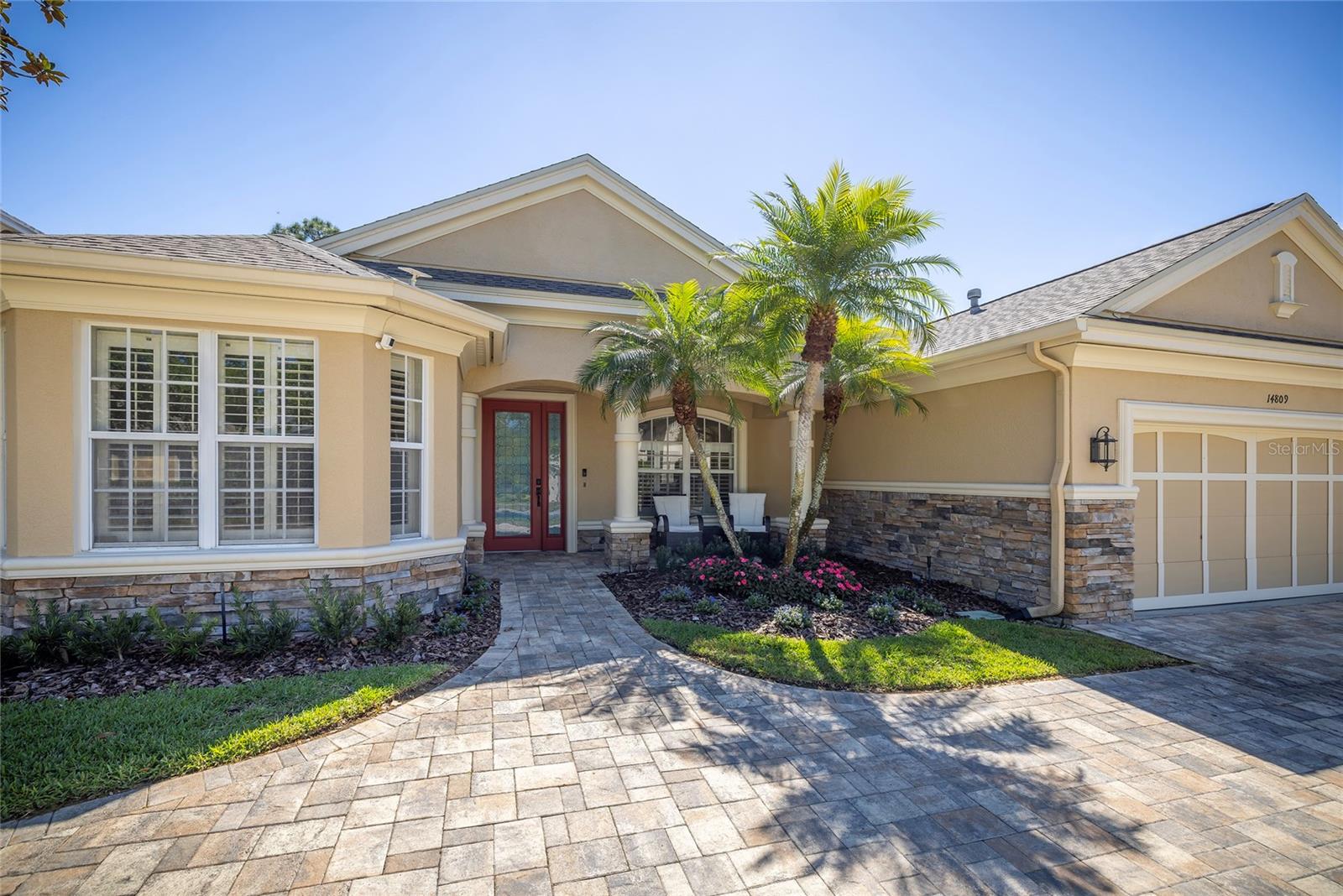 Checkout this beautiful 5 bedroom, 3 bathroom, 2 stall garage home located in the gated community of Waterchase. When you enter the home, you will see the open formal living and dining room with beautiful wood floors and high ceilings. You will love the view of the wooded private preserve in the back of the home. The gourmet kitchen includes stainless appliances, wood cabinets, granite counters, closet pantry and center island. There is also room for a small breakfast nook or table in the kitchen area. The large family room is attached and open to the kitchen with sliding doors to the pool. An additional space off the family room has access to the pool and could be a beverage center that leads to the pool bathroom and the 4th bedroom. This is also a great area for the in-laws to stay with their own bathroom. The master suite is a retreat with pool access and ensuite bath with double sinks, wood cabinetry and garden tub. There are two additional bedrooms in a split plan with a bathroom between them. There is also an office that could be a fifth bedroom. Outside is great for entertaining with a lanai and saltwater pool. Enjoy this area with family or friends or spend time outside enjoying the peacefulness and the wildlife of the wooded preserves. Many updates including new roof in 2023, Front Exterior Landscape lighting 2020, exterior of the house painted 2019, interior of the home painted 2023, AC 2017, pool patio and equipment – VS pump, OS filter and salt system 2017, driveway 2018. The two-stall garage includes a new charging station for that electric car. Enjoy all the amenities the Waterchase community is known for – expansive resort style pools, clubhouse and 24-hour manned gate. There are tennis, pickleball and basketball courts. Enjoy the fitness center, walking paths and playground. Waterchase is centrally located to all Tampa Bay has to offer. Just minutes to all area beaches, activities and attractions, shopping, dining and the Tampa International Airport. Come check this home out right away, as it won’t last long!