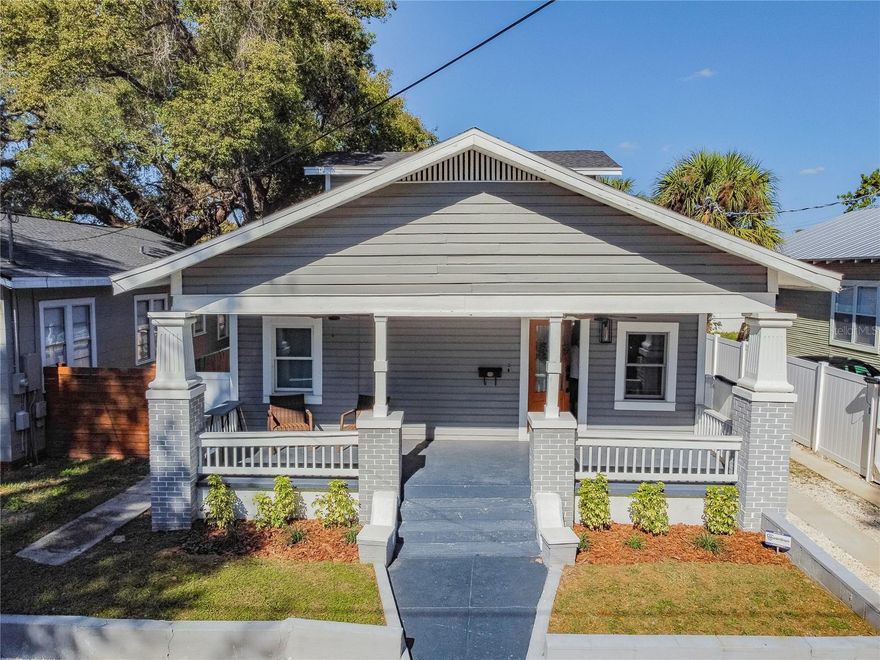 This active income producing property is located in the historic VM Ybor area and awaiting its new homeowner! This charming bungalow offers the perfect blend of modern convenience and historic charm, boasting a rare four bedrooms and three bathrooms, providing ample space for comfortable living. You are greeted by a picturesque front porch, ideal for enjoying morning coffee or evening sunsets and once you step through the front door, you are welcomed into a spacious and inviting living area, adorned with luxury vinyl plank floors and large windows that flood the space with natural light. The open-concept layout seamlessly connects the living room to the gourmet kitchen, which features granite countertops, stainless steel appliances, a wine refrigerator and ample cabinet space. This home has not one but two master ensuites, each located on separate levels of the home! Two additional bedrooms provide versatility for guests, a home office, or a playroom for the little ones. Outside, there is plenty of room for entertainment on the deck. Located in the Ybor City historic district, this home offers easy access to a plethora of dining, shopping, and entertainment options. With its perfect combination of comfort, style, and location, this bungalow in the heart of Ybor is ready to welcome you home. This vibrant neighborhood has annual egg hunts and trunk or treats! Schedule your showing today!