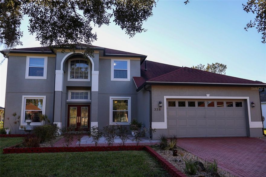 This is your dream come true. A very spacious, 5 bedroom, 3 bath home. A turn key, ready to move which has a beautiful caged salt water pool with a tranquil water view. There is granite throughout including all bathrooms and all bedrooms have walk in closets.  This well laid out design is optimal for having  family and friend gatherings. It comes with gas ( water heater and washer ) and electric, water softener throughout the home plus reverse osmosis system. Driveway was stained and sealed in 2022, washer and dryer 2022, oven 2024, water heater 2018, 2 smart thermostat's, HOA includes hyper fast internet and xfinity cable,  tinted piano doors, double sliding glass doors that completes the great open space to the pool area, ALL stainless steel appliances, and the perfect laundry room with sink. DO NOT LET THIS ONE PASS YOU 'BYE' !!!!!