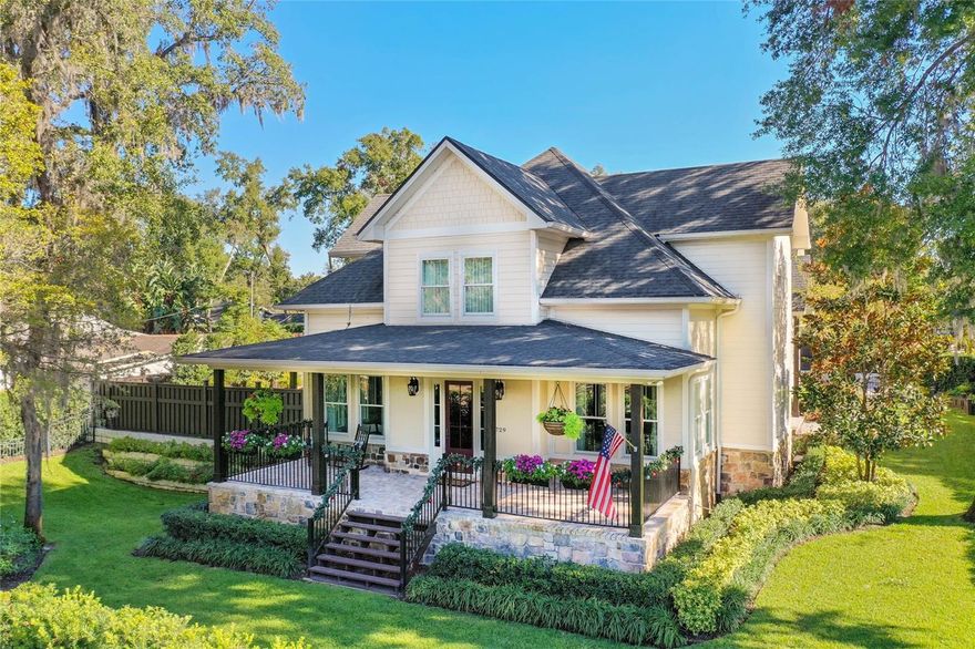 This custom home is truly a gem, blending luxury, craftsmanship, and the charm of small-town Windermere living. The attention to detail in every feature—from the stunning architectural design to the thoughtfully designed interiors—is remarkable. With its premium corner lot location, this home is not only a private oasis but also perfectly situated to take advantage of the vibrant and community-oriented lifestyle in Downtown Windermere. Key highlights that stand out are, 1. PRIME LOCATION: Nestled on a spacious 0.37-acre corner lot in the heart of Downtown Windermere, providing easy access to local amenities, tennis courts, events and lake activities.2.EXQUISITE CRAFTSMANSHIP: Rich wood finishes, solid wood beams, spray foam insulation, energy efficient doors and windows, recently added temperature controlled 1,000+ bottle wine cellar and unique details throughout create a warm yet sophisticated ambiance.3. GOURMET CHEF'S KITCHEN: High-end Wolf appliances, large walk-in pantry, and farmhouse-inspired design—perfect for entertaining or family gatherings.4. INDOOR-OUTDOOR LIVING: Heated saltwater pool, the summer kitchen including hibachi cooktop and inviting lanai seamlessly integrate with the interior living spaces for year-round enjoyment.5. MASTERFUL LAYOUT: Spacious bedrooms, versatile lofts, luxurious master suite with vaulted ceilings and two walk in closets, relaxing outdoor spaces on the front porch and backyard oasis and expansive driveway.6. MODERN CONVENIENCES: Energy-efficient features, remote controlled window shades, smart home lighting, natural gas generator, security cameras, gas fireplace, dual ovens, dual dishwashers, dual kitchen sinks and a climate-controlled 4-car garage ideal for car enthusiasts.7. CHARMING COMMUNITY: Enjoy golf-cart-friendly streets, farmer’s markets, food trucks, parks, enchanting boutiques, boating on the Butler Chain of Lakes and the new village center opening soon. This property offers a rare blend of luxury, functionality, and a welcoming community vibe. It’s a dream home for anyone seeking an elegant yet relaxed lifestyle in one of Central Florida’s most desirable locations. This home is move in ready and perfect for you!