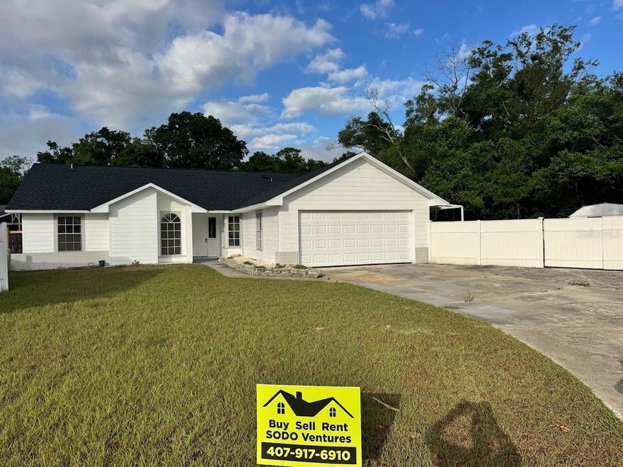 Seller financing, lease to own, rent can all be arranged for qualified buyers! Newly updated 4-bedroom 2 bath home located in Sanford and conveniently located near Lake Mary Centre/Shops/Village, Sanford Airport, Seminole State College. New Roof, AC, Appliances, Flooring, updated bathrooms, 2 car garage and backing to large wooded green space. Plus large back yard and 2 additional exterior sheds to help store all your toys!