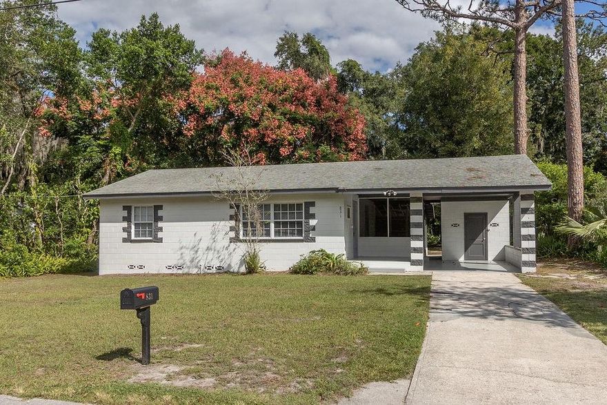 Incredible opportunity to live in the Downtown DeLand limits! This home has recently had several updates like a full interior paint, new floors through out with the refinished retro bathroom! This property comes with a car port and a covered rear patio. A quick drive to DeLand High or a short walk to Stetson University. Within a few minutes of medical, shopping, grocery stores and I4. Schedule your showing today.
