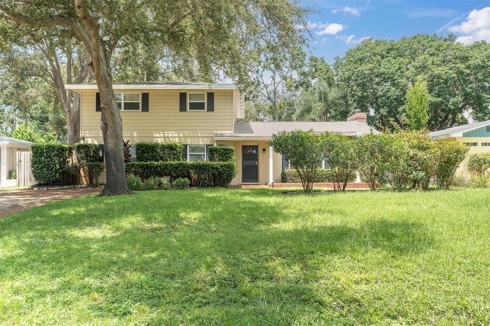 PERFECT FIND – PRIME LOCATION – FLORIDA LIVING AT ITS FINEST! Welcome home to this beautifully remodeled two-story residence featuring 5 bedrooms, 3 bathrooms with 2,150 square feet of living space sitting on a .22 acre private lot on a historic brick street. Ideally located just minutes from quaint downtown Gulfport and only one block from Stetson University, this POOL home offers the best of convenience and charm. Step inside and be greeted by a spacious, light-filled living room highlighted by high ceilings with wood-beams, a cozy wood-burning fireplace with stone accents, custom built-ins, plantation shutters and ample space for your oversized flat-screen TV. The newly remodeled chef-inspired kitchen is a true showstopper, complete with GE Profile stainless steel appliances, a Café French door built-in oven, microwave with air fryer, granite countertops, custom soft-close cabinetry, designer tile backsplash, ceramic tile flooring, under-cabinet lighting with a butler’s pantry and laundry room conveniently located off of the kitchen along with two storage closets. A generous dining area makes it easy to host family meals or casual gatherings. The downstairs primary suite is a relaxing retreat, featuring a walk-in closet and sizable bathroom including a walk-in shower. An additional bedroom and full bath are also conveniently located on the first floor. Upstairs, you’ll find three more bedrooms with hardwood floors, a generous size bathroom with a walk in shower and plenty of storage closets. You will fall in love with the oversized sparkling 9-foot-deep pool and park-like fenced in backyard which is accessible through the outdoor screened in lanai just off the kitchen, the perfect place to entertain or unwind. Additional features of this home include an inside laundry room including the washer and dryer, newer roof (2020), HVAC (2012), fenced in backyard, sentricon system, mature landscaping, outdoor shed, NO HOA and NOT IN A FLOOD ZONE. This home is minutes to a tree shaded playground, downtown Gulfport and all of it's wonderful art galleries, restaurants, coffee shops, shopping, the local beach on Boca Ciega Bay, and then only 15 minutes to St. Pete Pier, popular Beach Drive NE in downtown St. Pete, the Vinoy, North and South Staub parks and a short drive to two International airports, Tampa International and St. Pete Clearwater International Airport. This home and location will not dissapoint. This is truly a home you want to see.