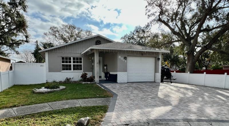 Great location in Pinellas Park at the end of a quiet cul-de-sac. # bedrooms, 1.5 baths with a 1 car garage. Tenant occupied until Feb.28, 2026. Room to park up to 4 cars in the driveway. Near England Brothers Park, Pinellas Performing Arts Center and many shops and restaurants. Not far from some of the #1 beaches in the world! New HVAC in 2023. Kitchen has white cabinetry, stainless steel appliances and granite counter tops. The bath has a large walk in shower. All of the bedrooms are a nice size with closets and windows. Most of the home has laminate wood floors. Tile in the baths. The main bedroom has sliding glass doors leading out to the amazing back yard. Lots of covered area and fans to enjoy Florida living with a fire pit area and a covered hot tub! The garage has a ton of storage area and room to park 1 car. The back yard is completely privacy fenced. Plenty of room for outdoor cooking, dining, soaking in the hot tub and even taking a shower. There is room to park a trailer, boat or jet ski behind the fence. Minimal Maintenance, Maximum enjoyment. Windows have hurricane shutters.