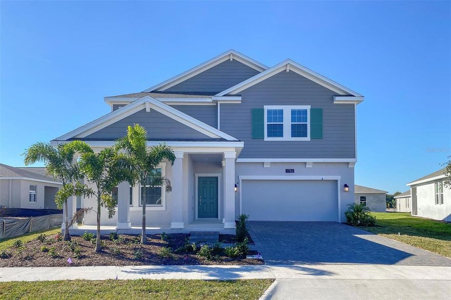 Well-appointed 5-bedroom home in Tohoqua Community. Fabulous floor plan. Walk into Nice airy and Bright living areas. Find a Guest Bedroom and separate Full Bathroom on the 1st floor. Separate Formal area. Not only is there a built in Computer Desk but a nook dedicated as a Tech Room with built in desk. Kitchen overlooks spacious Family Room Updated sleek Kitchen cabinetry and Quartz countertops with matching backsplash in Kitchen and Bathrooms. Kitchen complete with Stainless Appliances. Ring doorbell installed. In Home pest control system. Upstairs find Spacious open loft, Master bedroom and 3 other bedrooms. Good sized Utility room with washer and dryer. Tohoqua offers resort style amenities, luxuriously landscaped Community Pools, Clubhouse, Fitness Center, Playground, Tennis and Pickle Ball Courts and pretty walking trails. Low maintenance, quality living. Enjoy sitting out on balmy Florida evenings under the covered Lanai. Minutes from Major Highways. Easy commute to airport and Orlando Attractions. A great place to call home