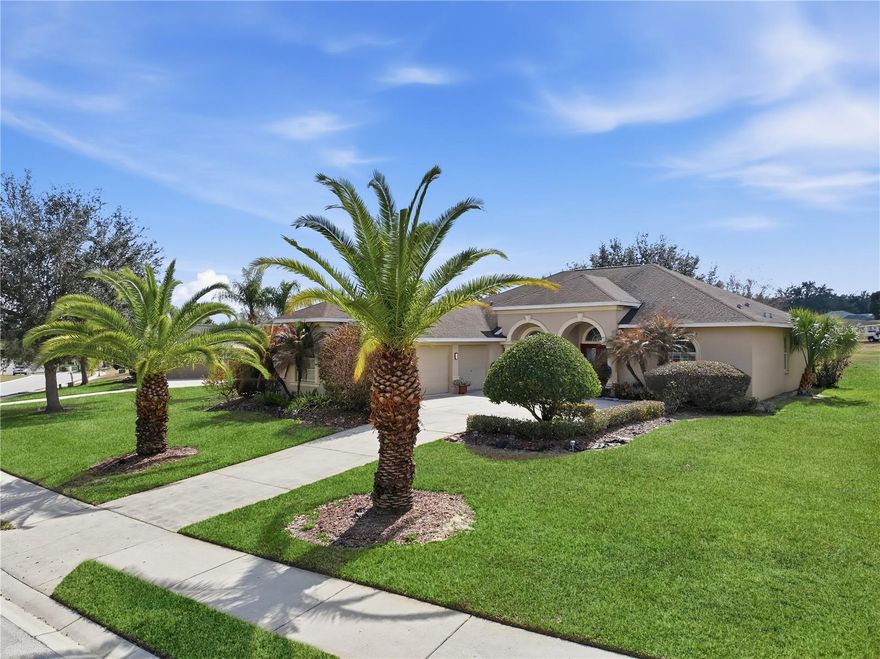 Located in the sought-after gated community of Lake Jovita Golf & Country Club in Dade City, this beautiful 3-bedroom, 3-bathroom home with a spacious 3-car garage offers 2,153 square feet of thoughtfully designed living space. Architectural details such as elegant arches, columns, niches, crown moldings, and tray ceilings create a refined and timeless feel throughout the home * The open floor plan is ideal for entertaining, while large windows fill the interior with abundant natural light. Situated on an expansive 1/2-acre lot, the property features scenic views from the front and a backyard overlooking the golf course, providing a peaceful and private setting * Residents of Lake Jovita Golf & Country Club enjoy a premier lifestyle with low quarterly HOA fees that maintain common areas and a community park. Optional amenities include a clubhouse, two championship golf courses, fitness center, tennis courts, resort-style pool, and on-site dining * Conveniently located an estimated 20 minutes from the shopping, dining, and entertainment of Wesley Chapel and minutes from the charming historic downtown of Dade City, this home offers the perfect blend of luxury living, golf course views, and a peaceful Florida lifestyle * Schedule your private showing today and experience everything this exceptional Lake Jovita home has to offer *Membership to the clubhouse is optional. *Grass color in 3 exterior photos has been 'virtually improved'; no other changes.