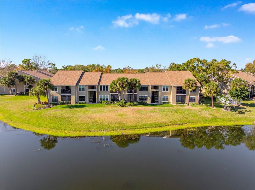 Enjoy tranquil lake views and an easy Florida lifestyle in this updated one bedroom condo, ideally located just five miles from Siesta Key and close to everyday conveniences.  Whether you are looking for an investment opportunity, a seasonal retreat, or a comfortable full time residence, this home offers exceptional value with very low monthly HOA fees and a location that truly delivers. The interior features an open, light filled layout with vaulted ceilings that create a spacious and welcoming feel.  Recent updates include a newer air conditioning system and stainless steel appliances, along with a washer and dryer for added convenience.  There is no carpet throughout the unit, and a private storage cupboard accessed from the balcony provides extra space for beach gear or seasonal items. The community has seen extensive improvements over the past few years, including new hurricane impact windows, new roofs, and refreshed building exteriors.   Monthly HOA fees remain impressively low at $262 and include community maintenance, internet, making ownership simple and cost effective. Vintage Grand offers a relaxed, resort style setting with a wide range of amenities, including two swimming pools, a hot tub, tennis courts, basketball court, playground, shuffleboard, fishing dock, car wash station, and a scenic walking path around the lake.  The location is hard to beat, with Publix, Target, Sprouts, Starbucks, and numerous shops and restaurants within walking distance.  The nearby redevelopment of Sarasota Square is underway and brings exciting future enhancements to the area include Whole Foods and Trader Joes just around the corner!  Picture mornings spent on the white sand beaches of Siesta Key and afternoons unwinding by the pool or enjoying the peaceful lake views from home.  This move in ready condo offers an affordable entry into a desirable Sarasota location with low monthly fees, meaningful updates, and a lifestyle that is easy to enjoy year round. Unit can be rented twice a year (six month minimum) and is pet-friendly. This one won't last! Motivated Seller!
