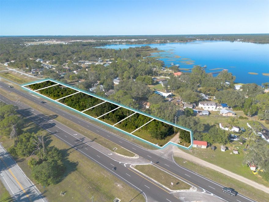 Location is key and this prime piece of commercial real estate is located just 1.5 miles from the NEW Amera Center Community Development. There are 7 lots to be sold together for a total of 1.33 acres. These lots are the perfect location for a small shopping plaza, medical or dental office building, or restaurant. Survey is being completed. All lots are zoned OCR (Osceola Commercial Restricted) which is an old and unused code. The lots need to be rezoned to the current commercial code and the Zoning dept. has stated that commercial is the future use code and will be granted without issue. It's a 3-4 month process and a $2,400 fee per form. Osceola Co. Development codes and permissible uses are located in the attachments. Setbacks for General Commercial are 25' from rear, and 10' from sides, with front/street side setback open(N/A). The options and possibilities are endless. A few of the options include a day care facility, gym, kennels or stables for boarding facilities, zoo, nursery, nursing home, convenience retail with gas pumps or residential over commercial businesses. This property is perfect for almost anything you can think of. What will you build? All information is deemed reliable but should be verified by Buyer.