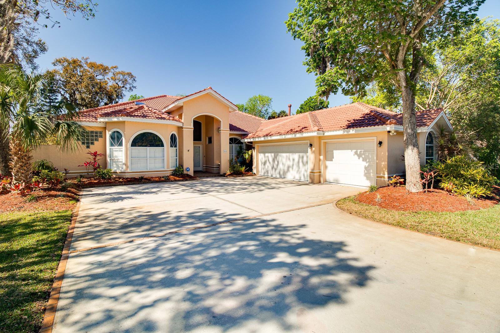 Discover luxury, comfort, and convenience in this stunning 4-bedroom, 2 ½-bathroom home on the 10th fairway of La Cita Golf Course, offering captivating views of the 18th hole. This property promises a lifestyle of elegance and ease, perfect for discerning buyers. Brand New Tile Roof (2025). Enjoy year-round relaxation in your heated Splash Pool/Hot Tub. New Sprinkler Pump (2025) for effortless landscaping maintenance. Customize ambiance and temperature with smart lights and thermostats with Smart Home Technology and new A/C Condenser (2024). Endless hot water and energy efficiency with a Tankless Water Heater. Spacious durable Shark coated 3-car garage with golf cart garage door. Refresh after golf or beach days in the outdoor shower. Chef ready kitchen with gas cooking and luxury brand appliances. Location Highlights: 10 Minutes from Kennedy Space Center: Witness rocket launches from your driveway. 20 Minutes to Playa Linda Beach: Easy access to sun, sand, and surf. 35 Minutes to Orlando International Airport: Convenient travel access. 45 Minutes to Disney World: Quick trip to the theme park. This home combines luxury living and prime location, ideal for golf enthusiasts, beach lovers, and families. Schedule a private tour and experience the lifestyle you've been dreaming of! Equal Opportunity Housing.