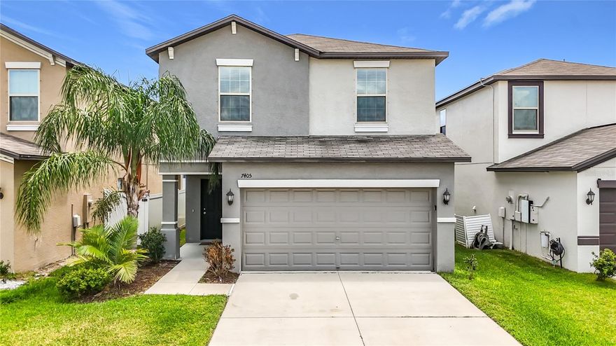 Move-in ready home featuring an open concept floor plan and spacious interior layout. The main living areas offer tile flooring, while the upstairs and bedrooms feature comfortable carpeting and ceiling fans. Neutral finishes and abundant natural light create a bright and inviting feel throughout. Complete with a 2-car garage and a fenced backyard perfect for outdoor enjoyment. Great location!! Easy to show!