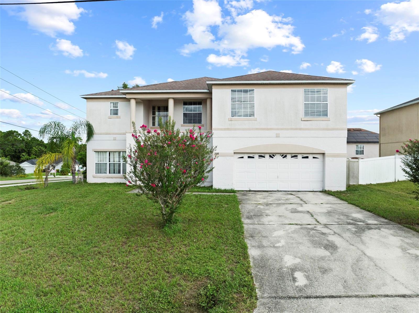 One or more photo(s) has been virtually staged. Spacious 2-Story home located in the South Poinciana area with excellent potential to be customized into your dream residence. This property features 5 bedrooms and 3 full baths, offering ample space for family living. The large family room boasts high ceilings and sliding doors that open to the covered patio, ideal for gatherings or relaxation. Additional living spaces include a formal living room, dining room, and a dinette. The kitchen conveniently opens to the dinette area, creating a functional layout. A large laundry room and an attached 2-car garage provide added convenience.
This home is being sold in As-Is condition with no warranty. All buyers must view the property in person before submitting an offer. Don’t miss out—schedule your showing today before this opportunity is gone!